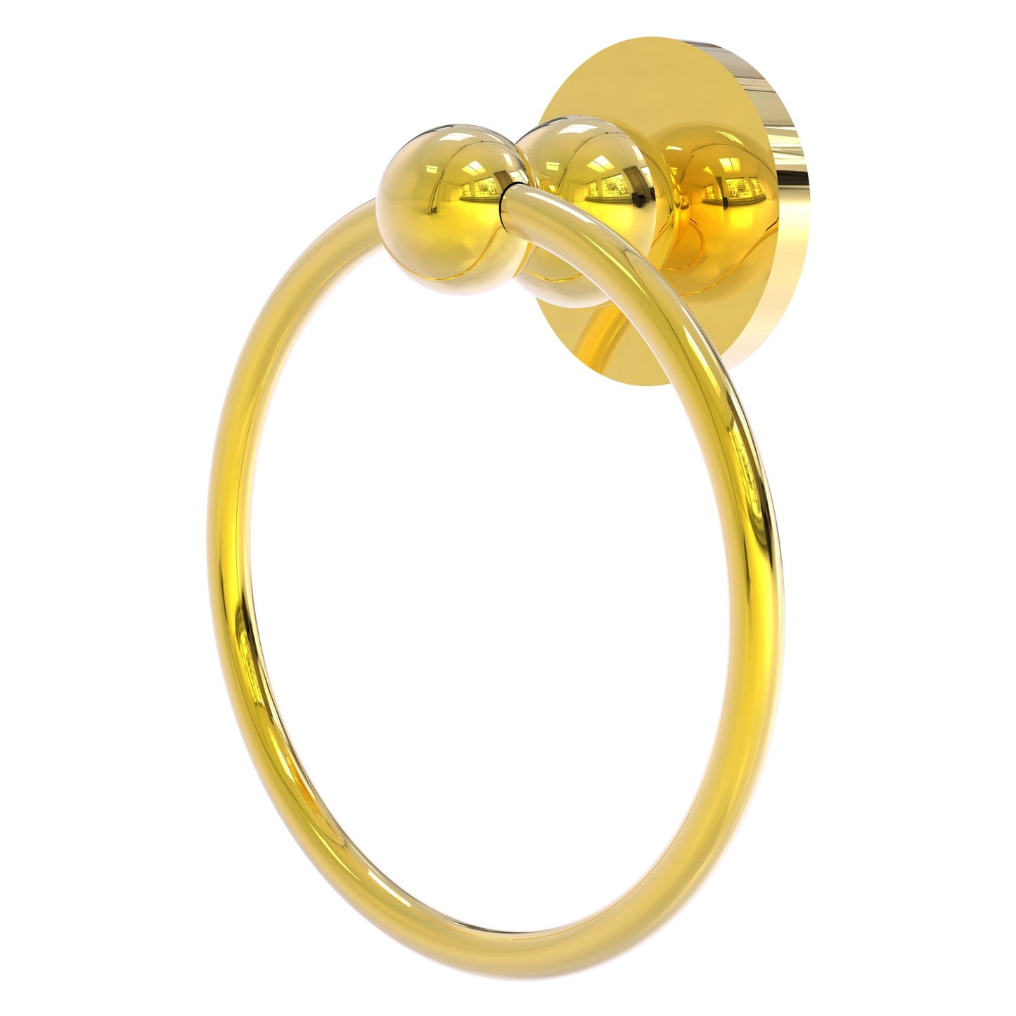 Allied Brass Bolero 6" x 6" Polished Brass Solid Brass Towel Ring