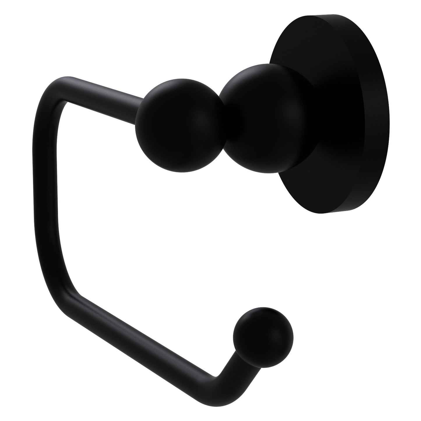 Allied Brass Bolero 7" x 2.9" Matte Black Solid Brass European Style Toilet Tissue Holder