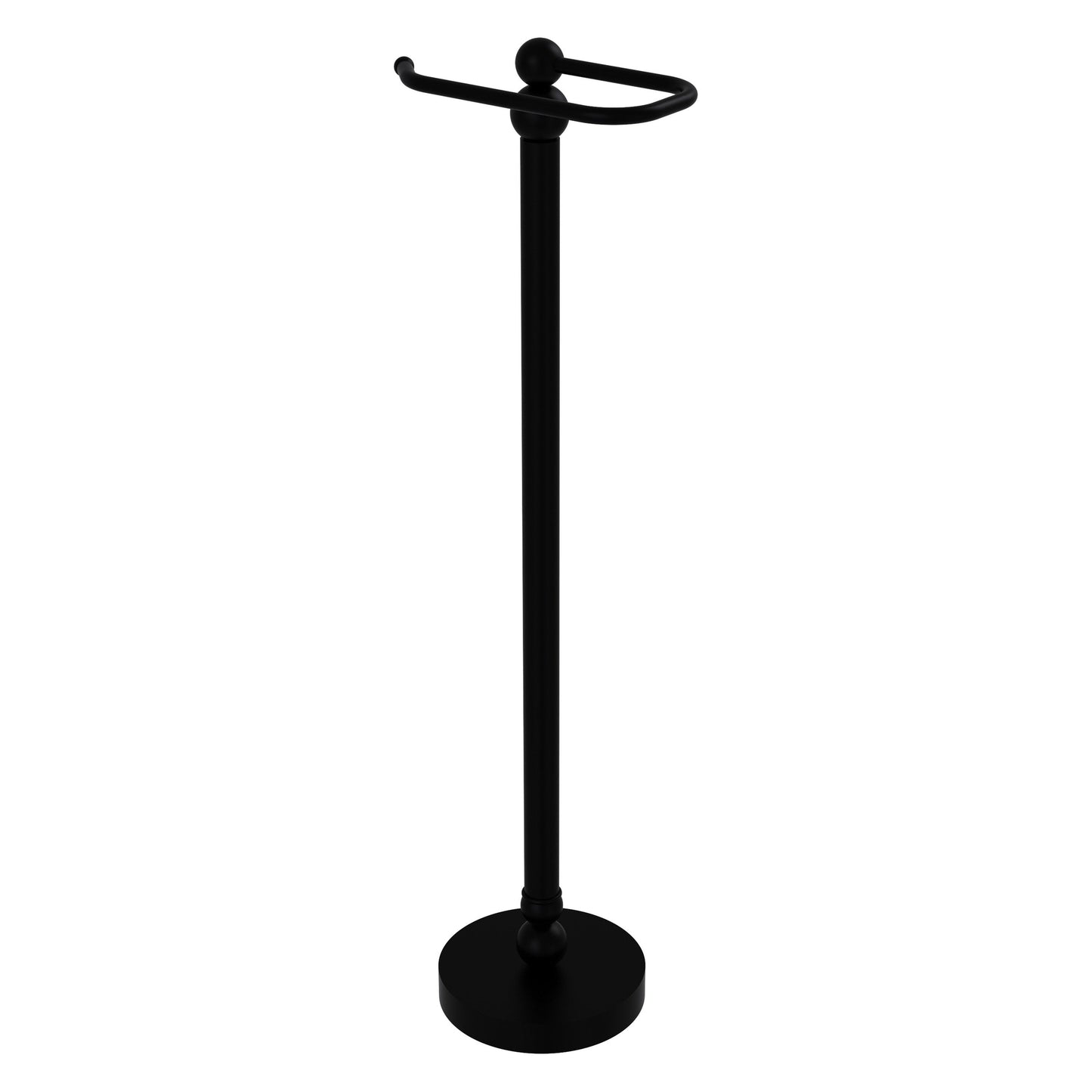 Allied Brass Bolero 7.8" x 6" Matte Black Solid Brass Free-Standing Toilet Tissue Stand