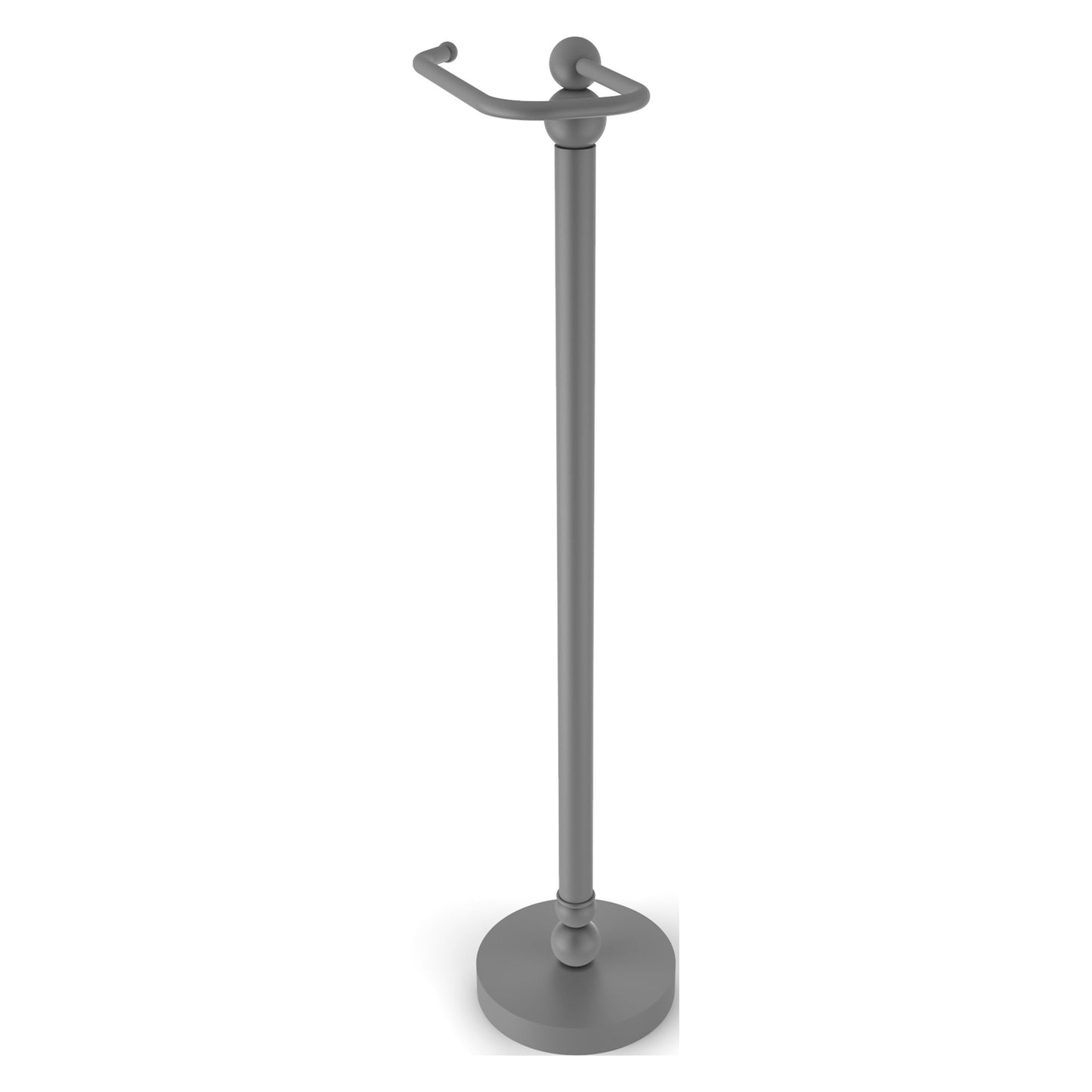 Allied Brass Bolero 7.8" x 6" Matte Gray Solid Brass Free-Standing Toilet Tissue Stand