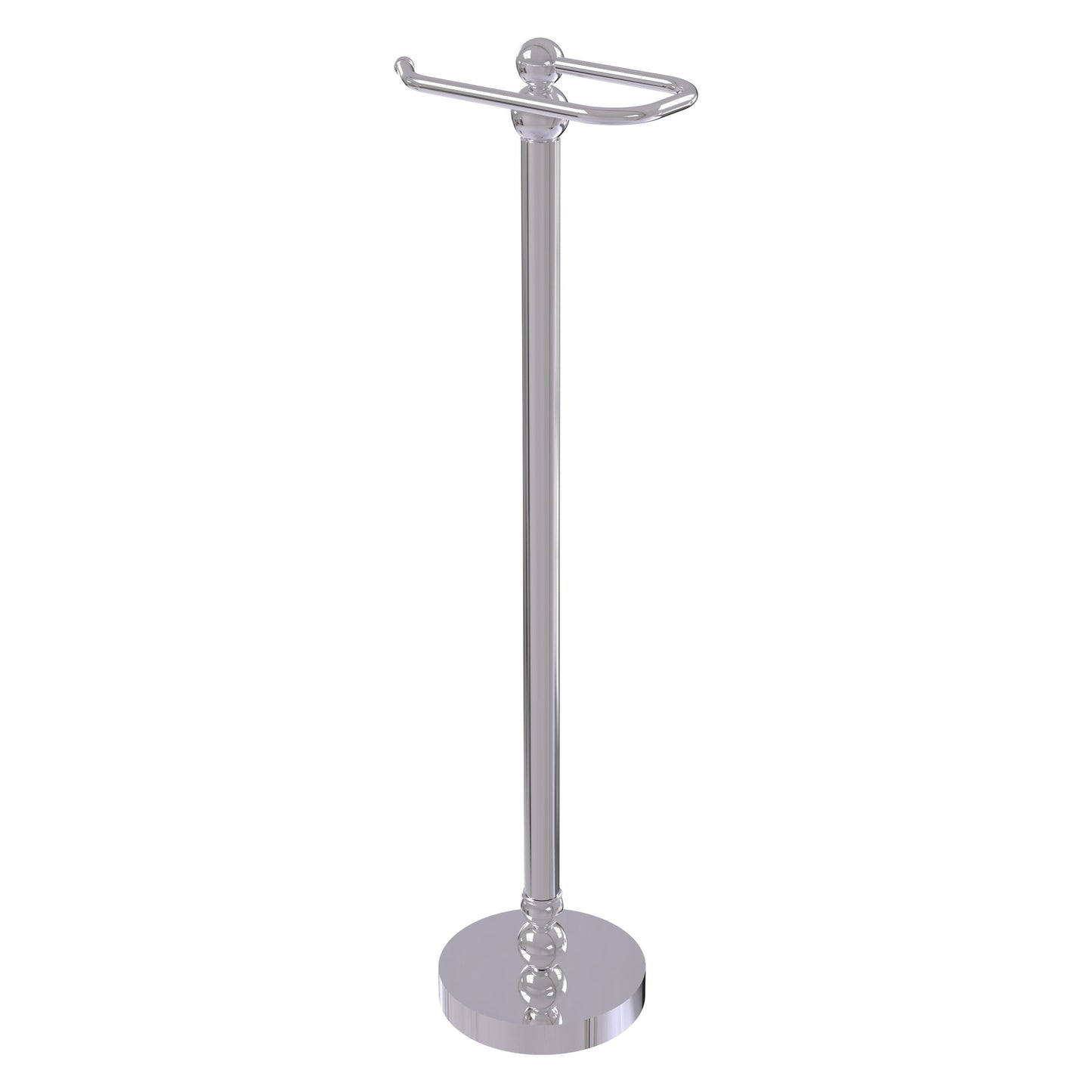 Allied Brass Bolero 7.8" x 6" Polished Chrome Solid Brass Free-Standing Toilet Tissue Stand