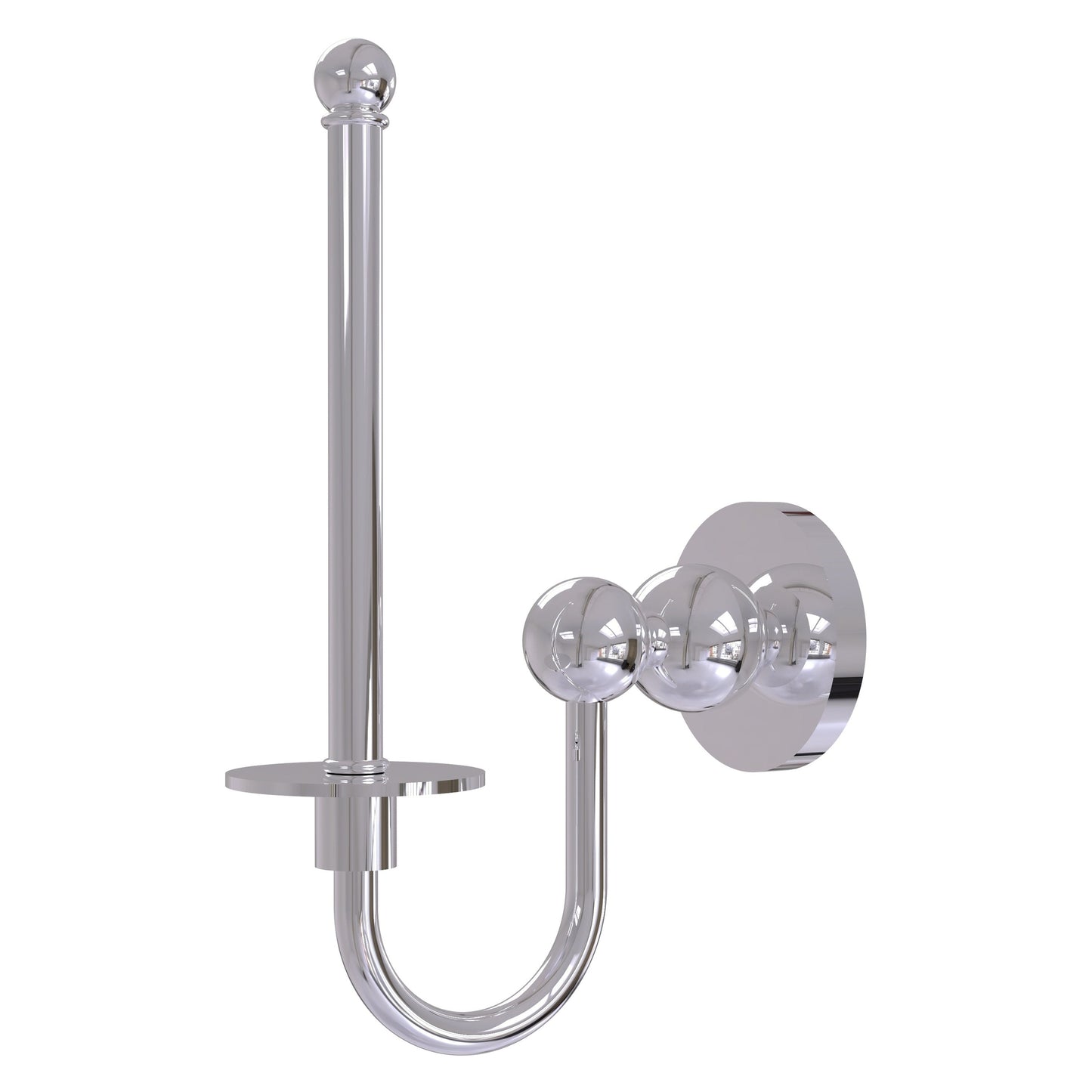 Allied Brass Bolero 9" x 2.75" Polished Chrome Solid Brass Upright Toilet Tissue Holder