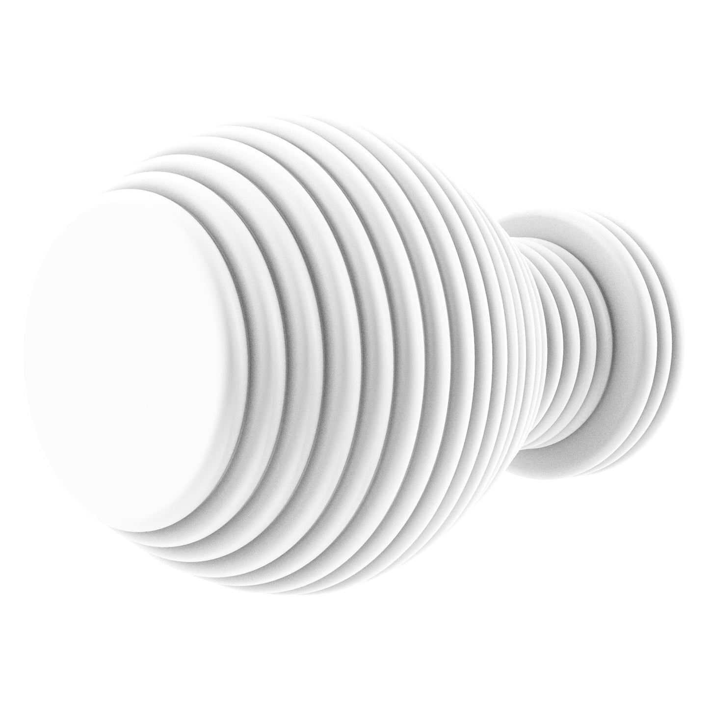 Allied Brass C-1 1" x 1" Matte White Solid Brass Designer Cabinet Knob