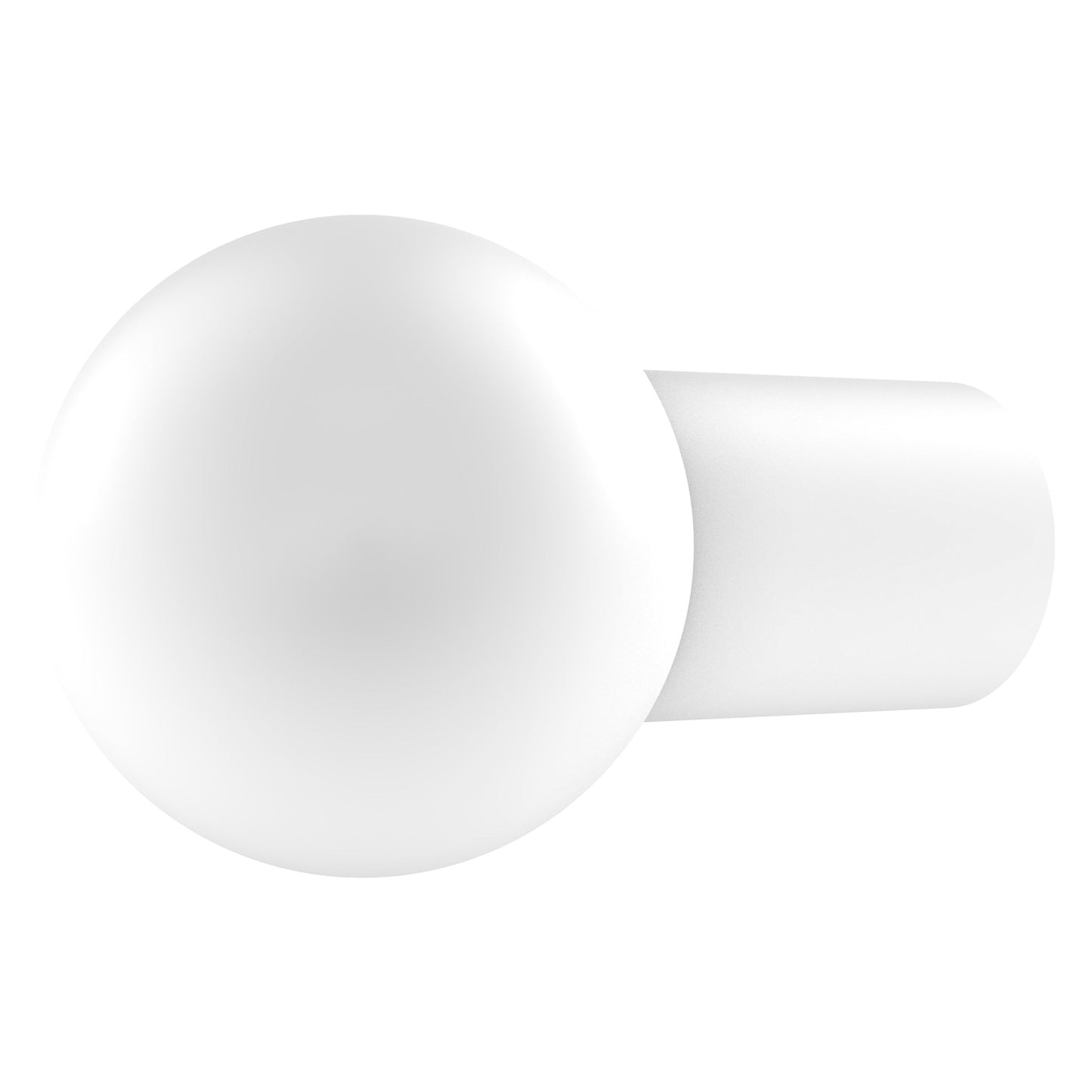 Allied Brass C-10 1.25" x 1.25" Matte White Solid Brass Cabinet Knob