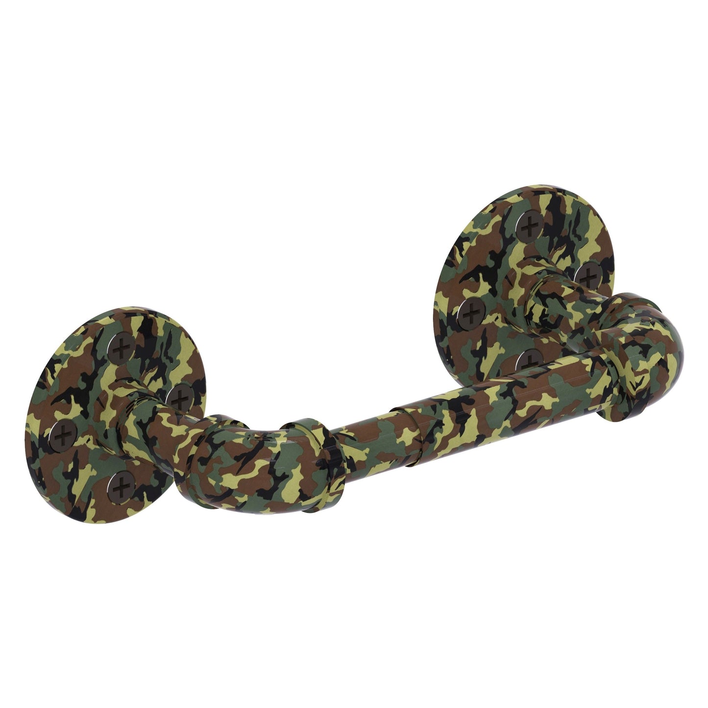 Allied Brass Camo 10" x 3.7" Military Camo Solid Brass 2-Post Toilet Paper Holder