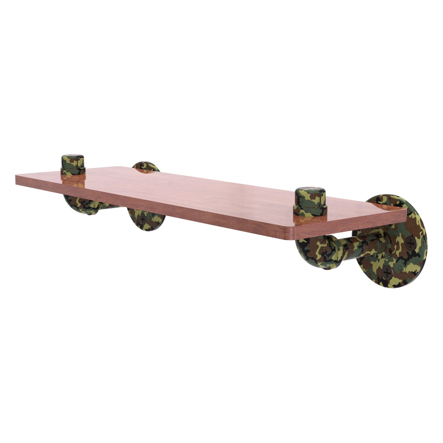 Allied Brass Camo 16" x 5.6" Military Camo Solid Brass Wood Shelf