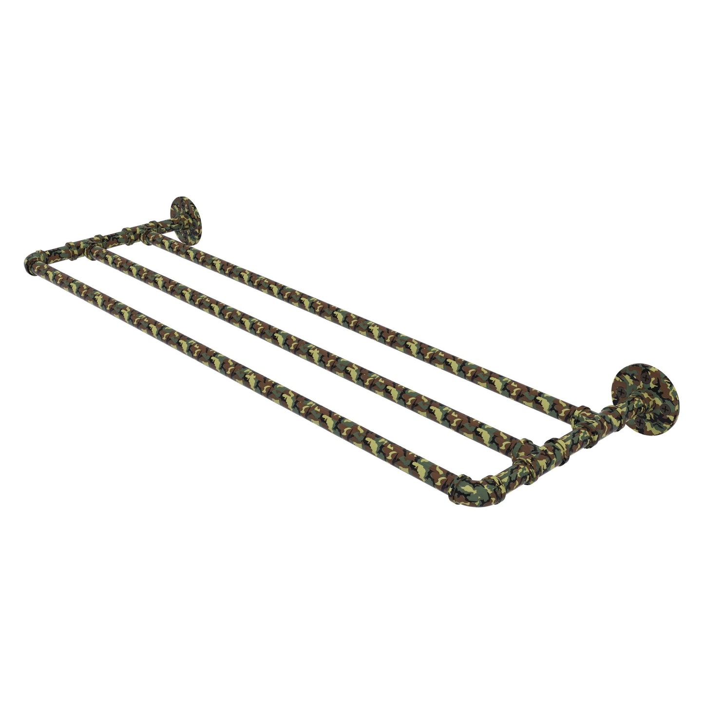 Allied Brass Camo 30" x 10.8" Military Camo Solid Brass Wall-Mounted Towel Shelf