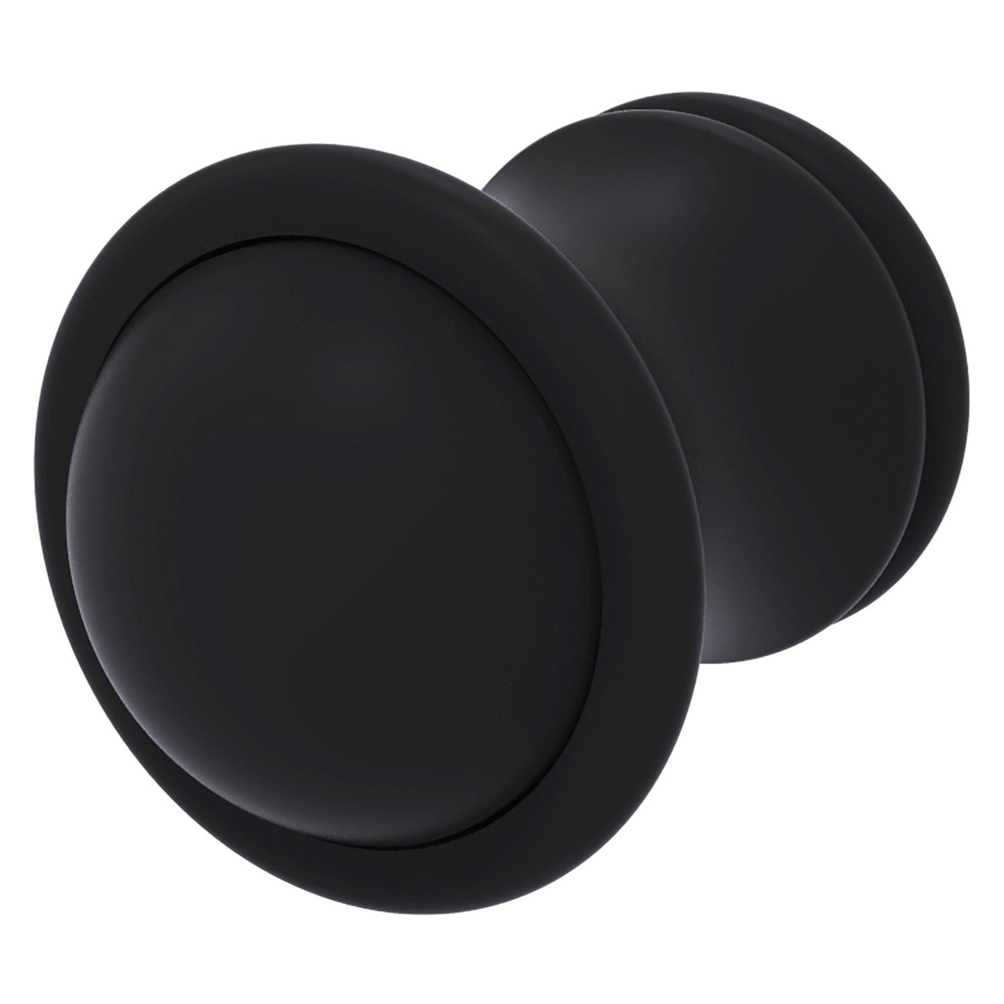 Allied Brass Carolina 1" x 1.3" Matte Black Solid Brass Cabinet Knob