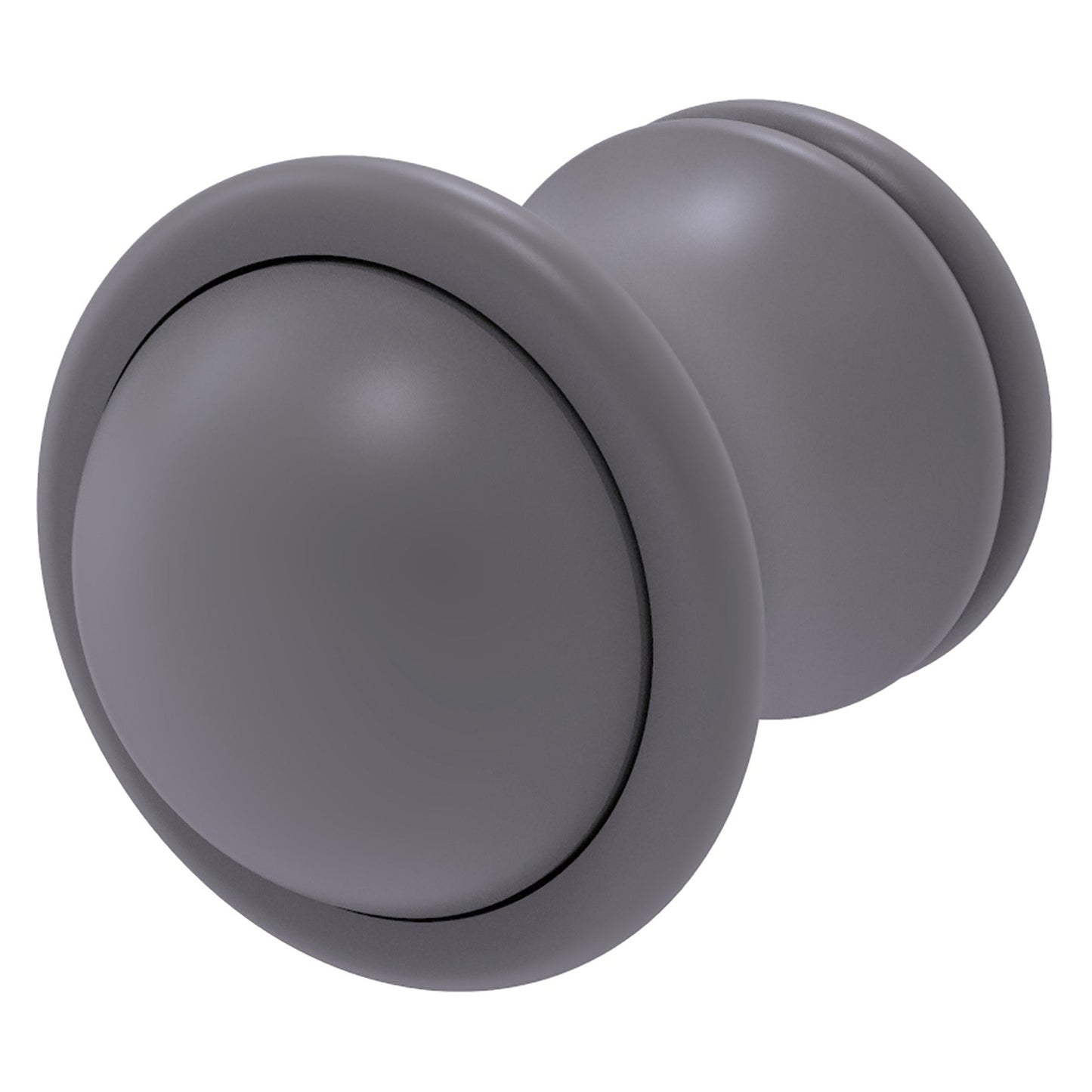 Allied Brass Carolina 1" x 1.3" Matte Gray Solid Brass Cabinet Knob