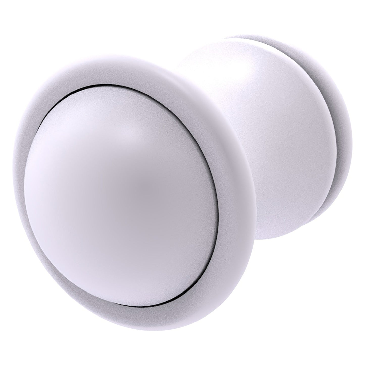 Allied Brass Carolina 1" x 1.3" Matte White Solid Brass Cabinet Knob