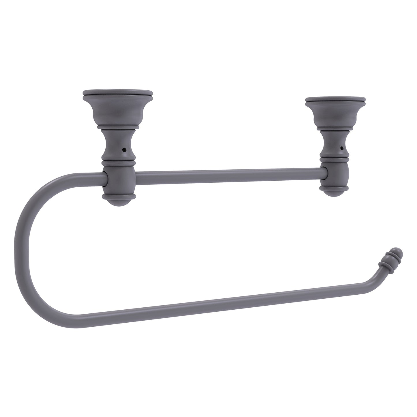 Allied Brass Carolina 14.2" x 2" Matte Gray Solid Brass Under Cabinet Paper Towel Holder