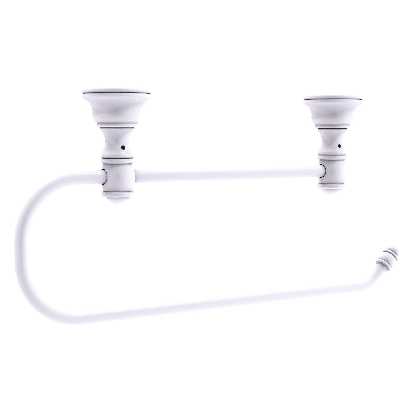 Allied Brass Carolina 14.2" x 2" Matte White Solid Brass Under Cabinet Paper Towel Holder