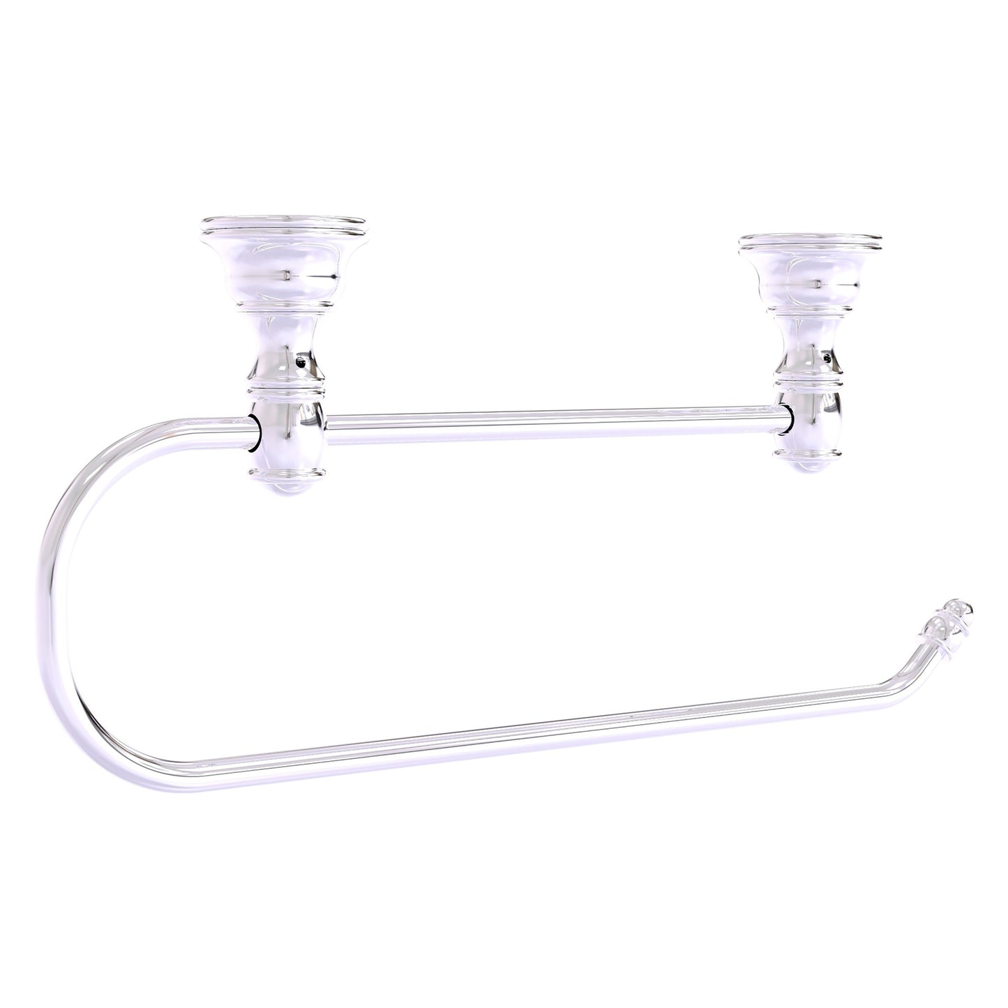 Allied Brass Carolina 14.2" x 2" Polished Chrome Solid Brass Under Cabinet Paper Towel Holder