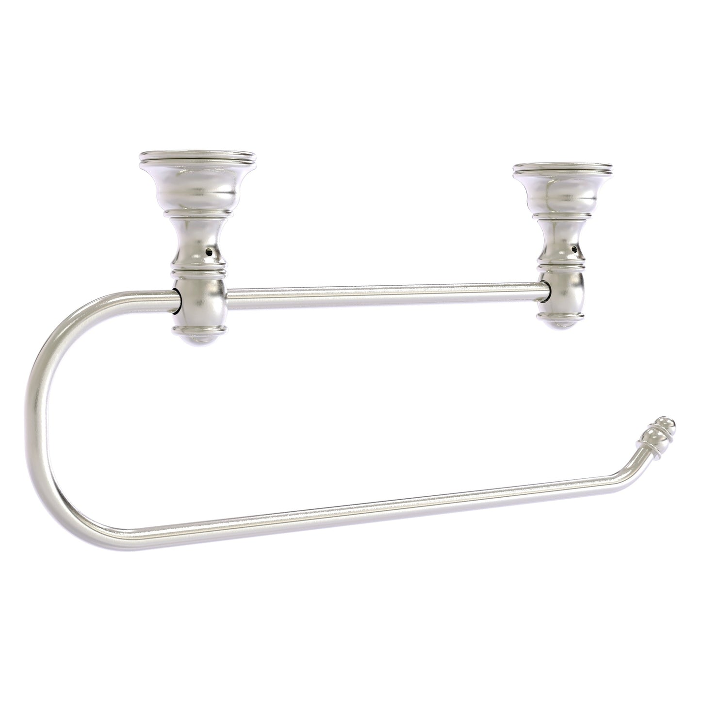Allied Brass Carolina 14.2" x 2" Satin Nickel Solid Brass Under Cabinet Paper Towel Holder