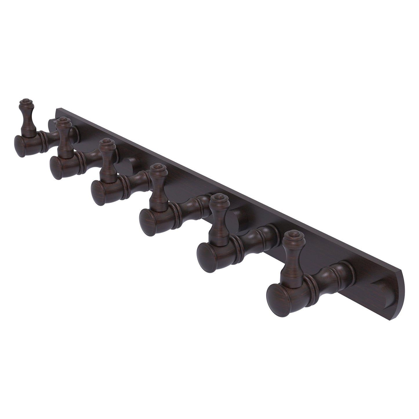 Allied Brass Carolina 15.5" x 2.4" Venetian Bronze Solid Brass 6-Position Tie and Belt Rack