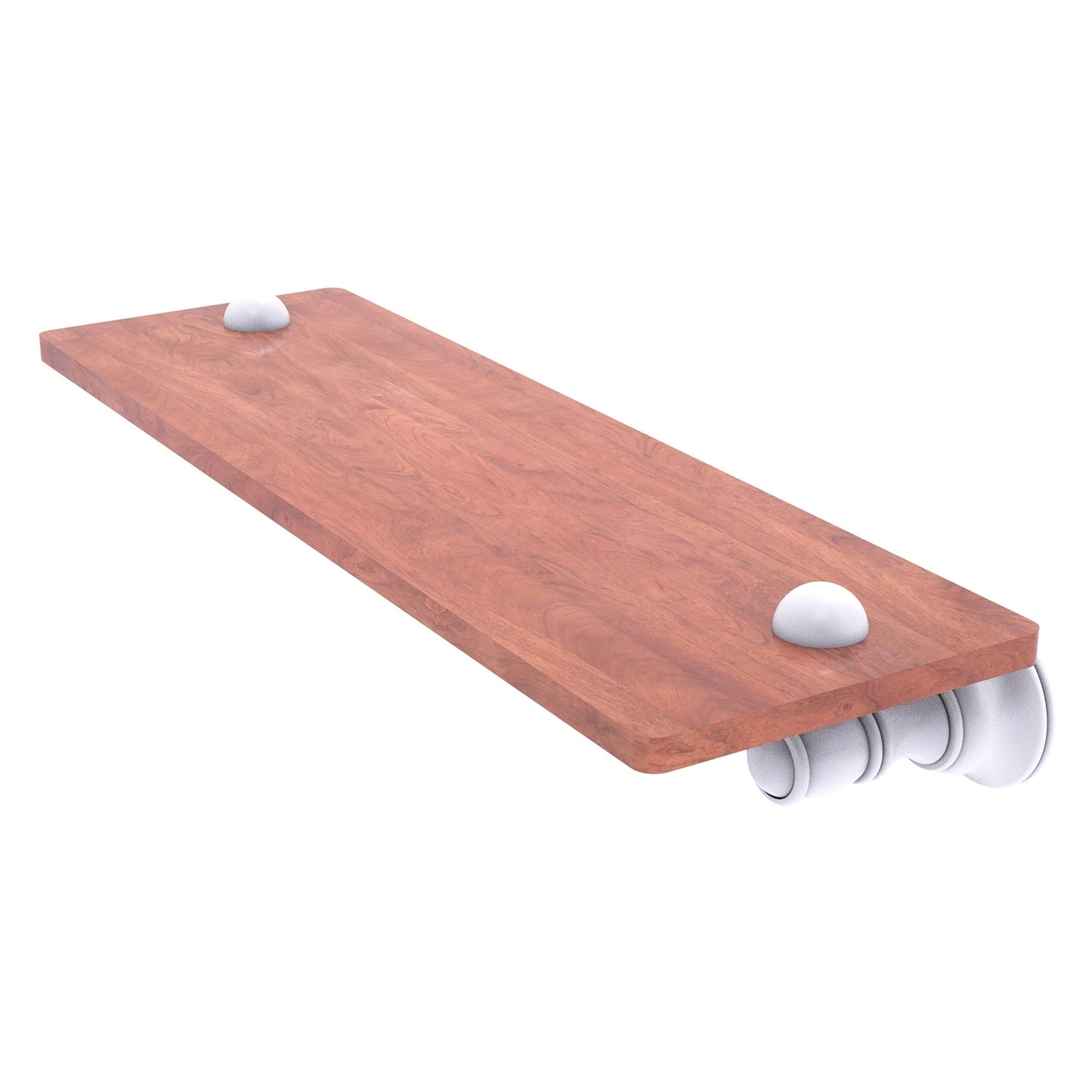 Allied Brass Carolina 16" x 5.54" Matte White Solid Brass Wood Shelf