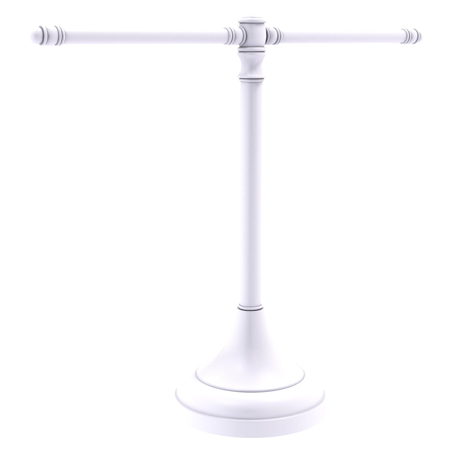 Allied Brass Carolina 16.3" x 5.5" Matte White Solid Brass Guest Towel Stand