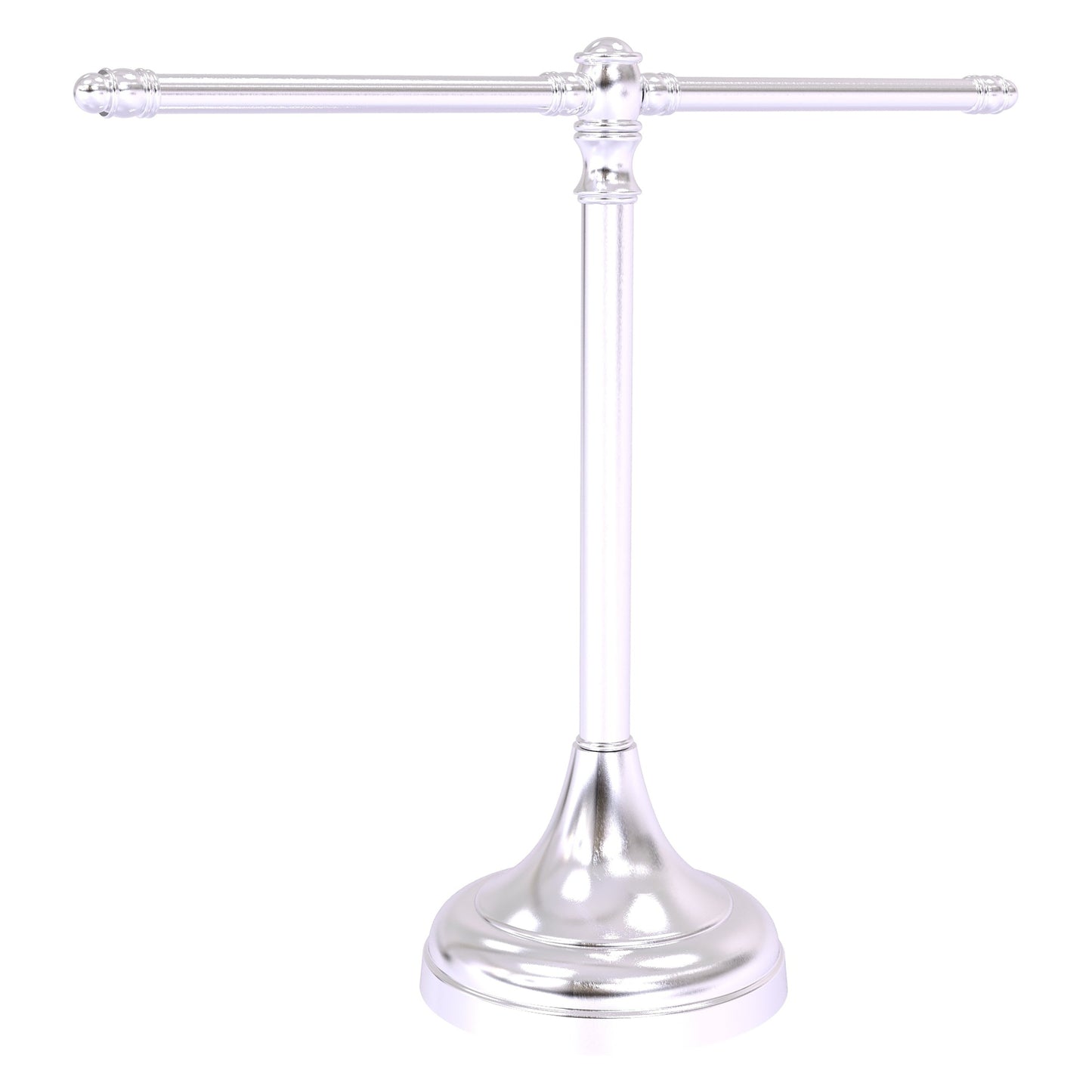 Allied Brass Carolina 16.3" x 5.5" Satin Chrome Solid Brass Guest Towel Stand