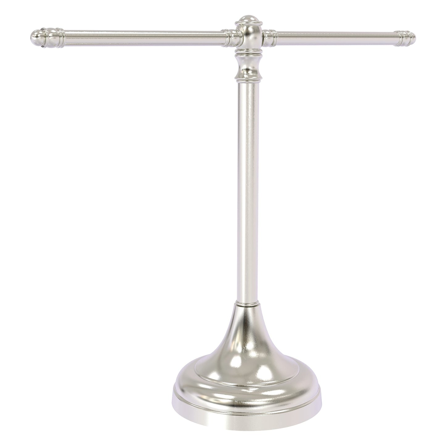 Allied Brass Carolina 16.3" x 5.5" Satin Nickel Solid Brass Guest Towel Stand