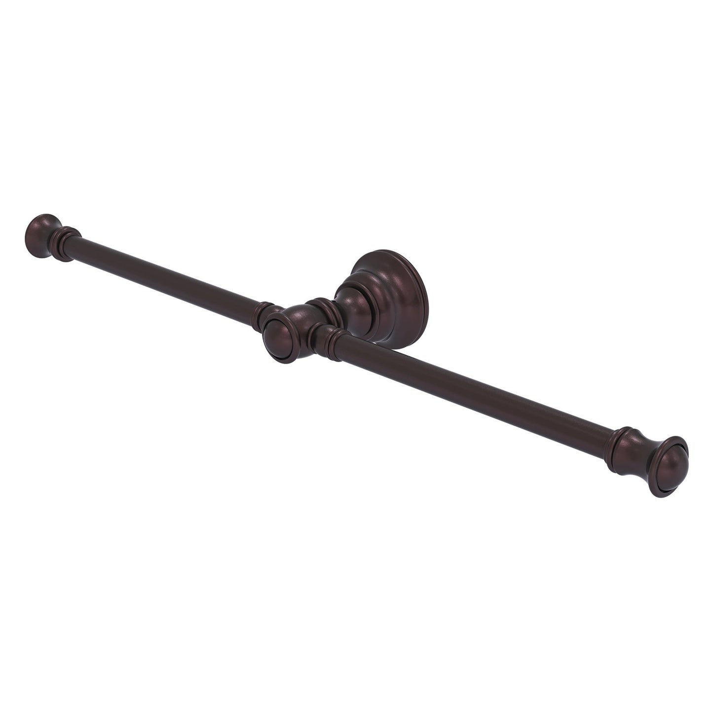 Allied Brass Carolina 16.8" x 3.3" Antique Bronze Solid Brass 2-Arm Guest Towel Holder