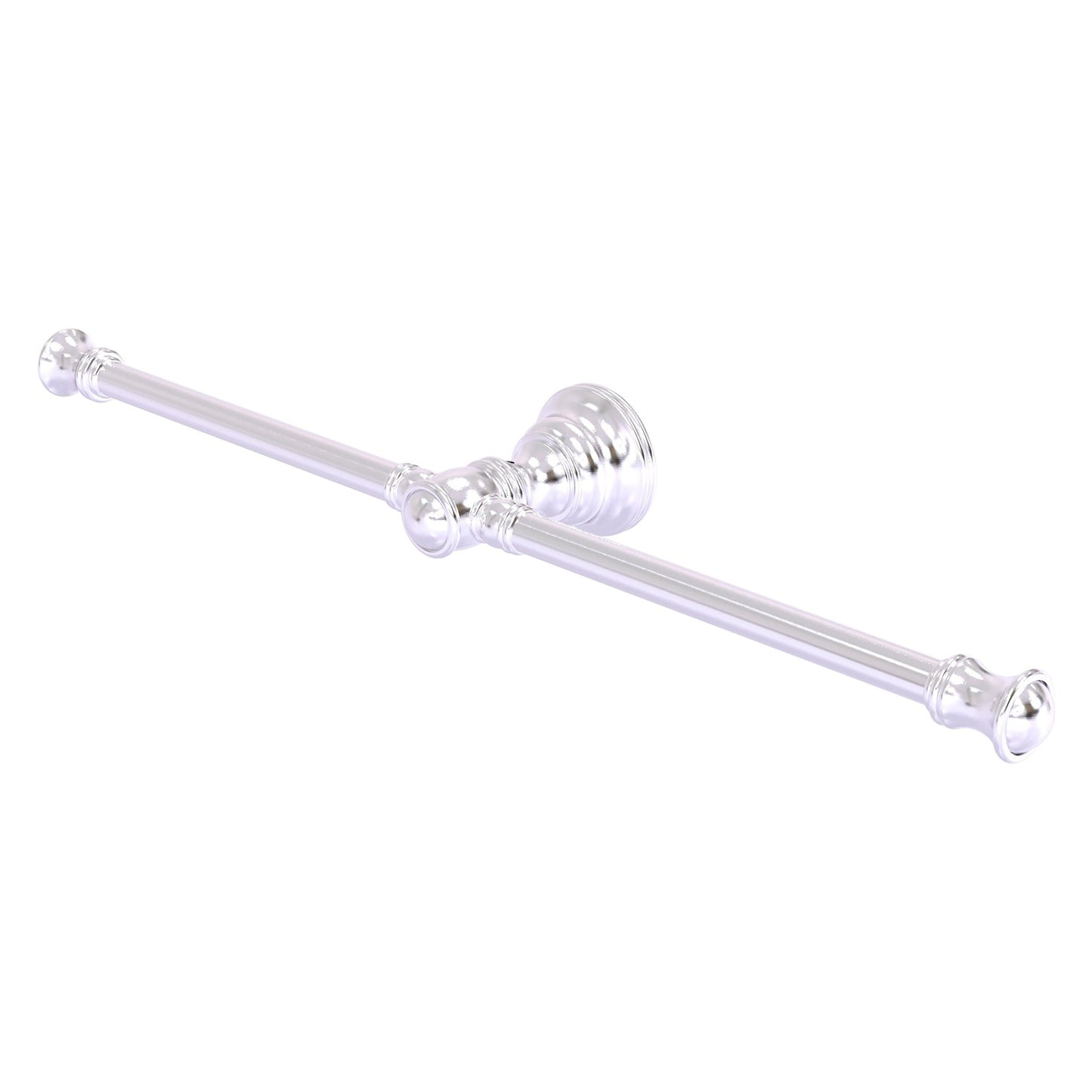 Allied Brass Carolina 16.8" x 3.3" Satin Chrome Solid Brass 2-Arm Guest Towel Holder