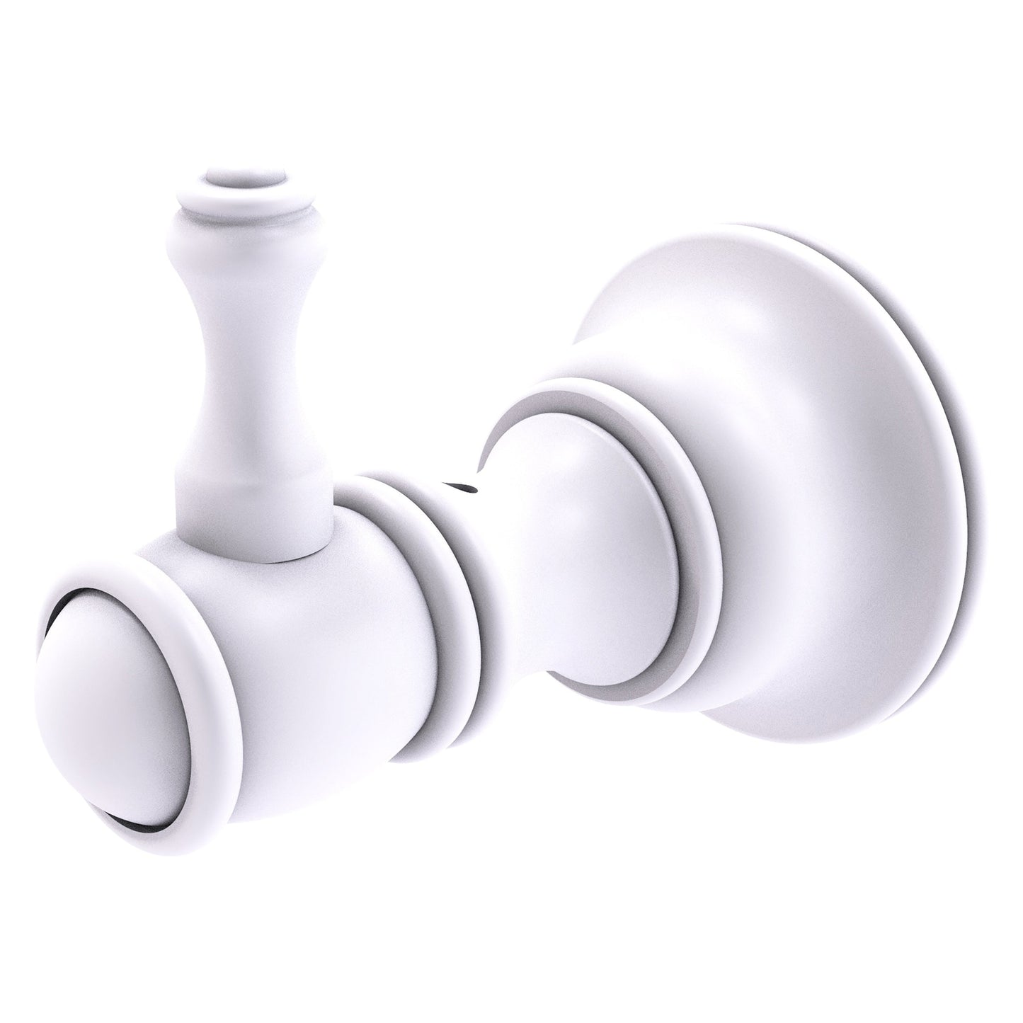 Allied Brass Carolina 2" x 3.2" Matte White Solid Brass Robe Hook