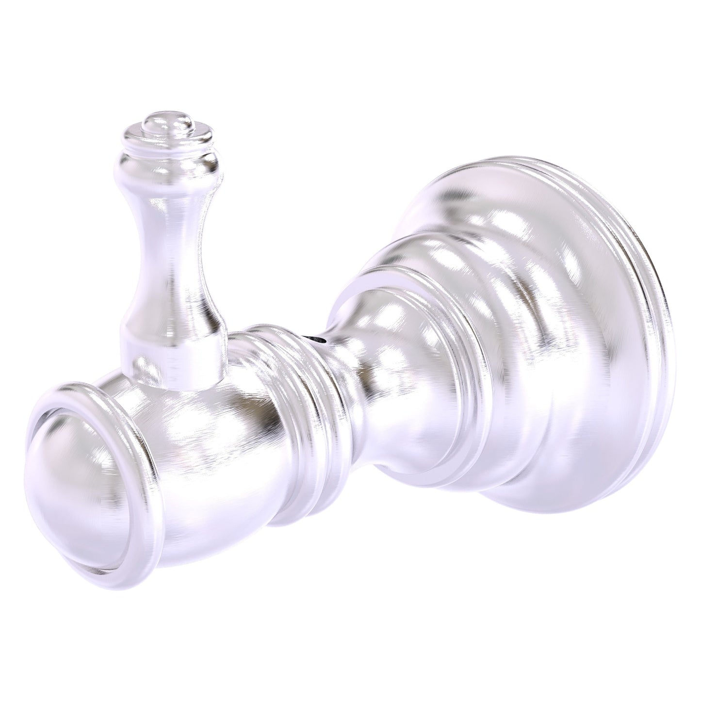 Allied Brass Carolina 2" x 3.2" Satin Chrome Solid Brass Robe Hook