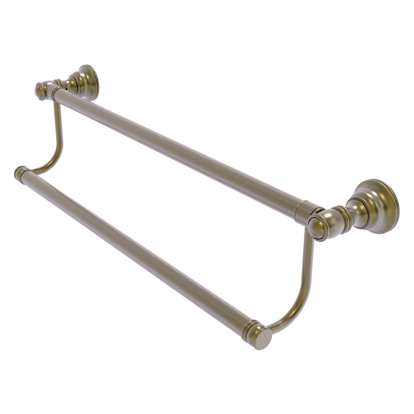 Allied Brass Carolina 20" x 5.2" Antique Brass Solid Brass Double Towel Bar