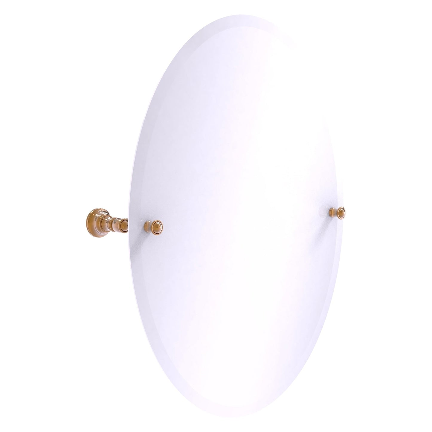 Allied Brass Carolina 21" x 4.8" Brushed Bronze Solid Brass Frameless Oval Tilt Mirror With Beveled Edge