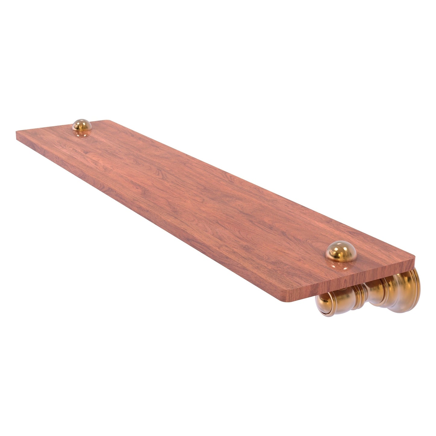 Allied Brass Carolina 22" x 5.54" Brushed Bronze Solid Brass Wood Shelf