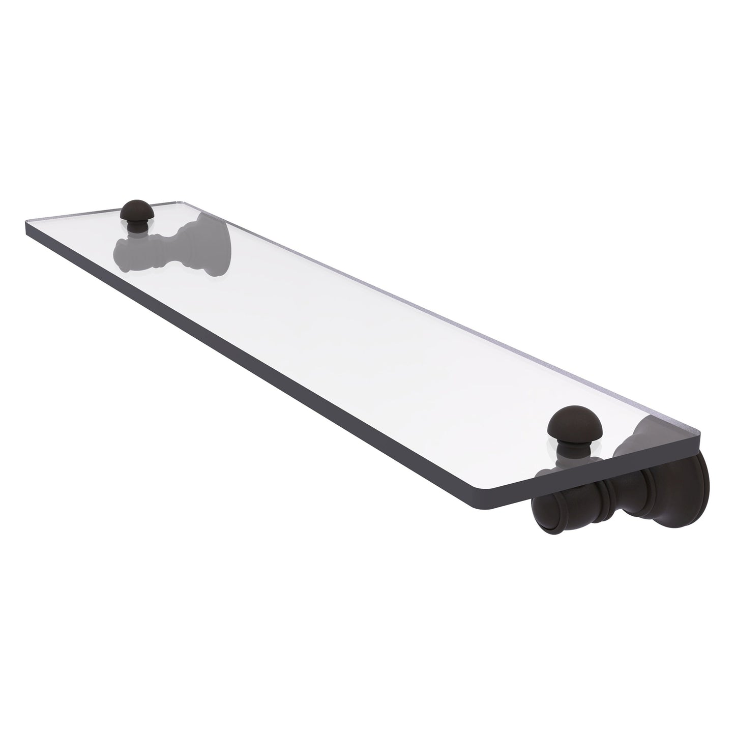 Allied Brass Carolina 22" x 5.54" Oil Rubbed Bronze Solid Brass Glass Shelf
