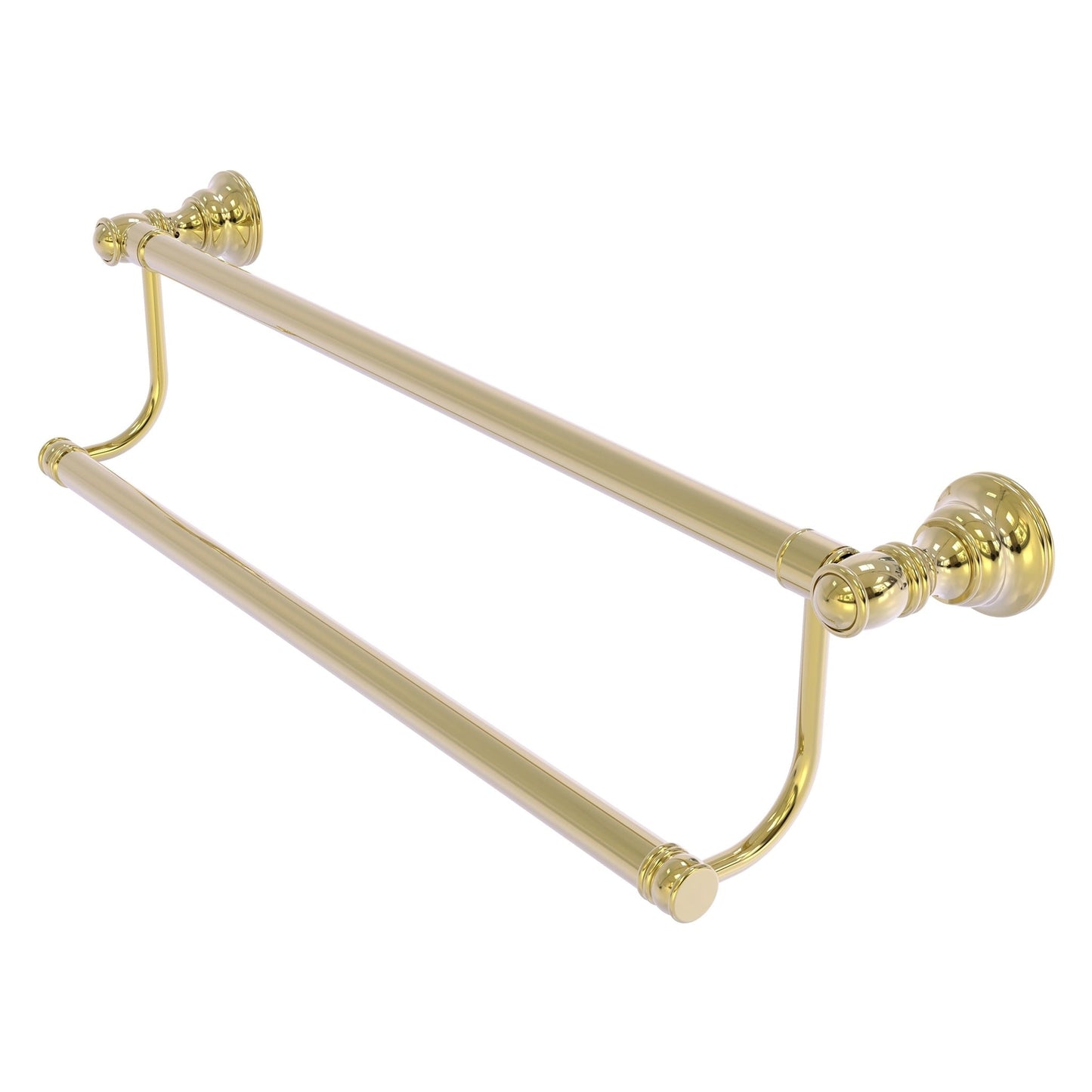 Allied Brass Carolina 24" x 5.2" Unlacquered Brass Solid Brass Double Towel Bar