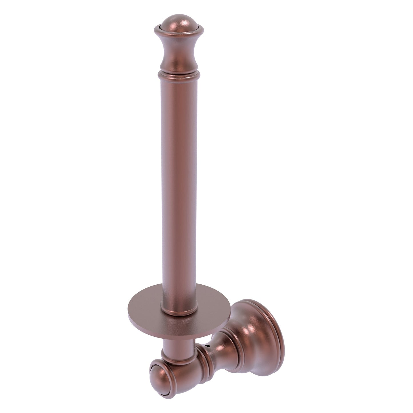 Allied Brass Carolina 2.4" x 3.7" Antique Copper Solid Brass Upright Toilet Paper Holder