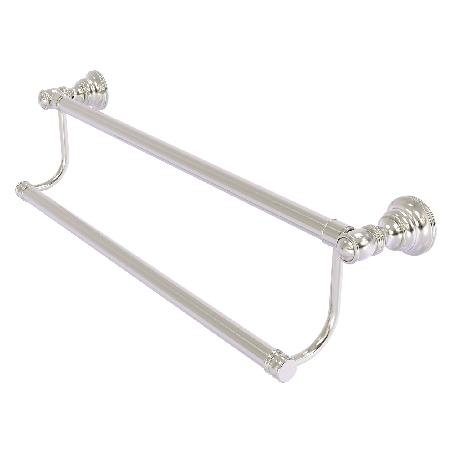 Allied Brass Carolina 30" x 5.2" Satin Nickel Solid Brass Double Towel Bar