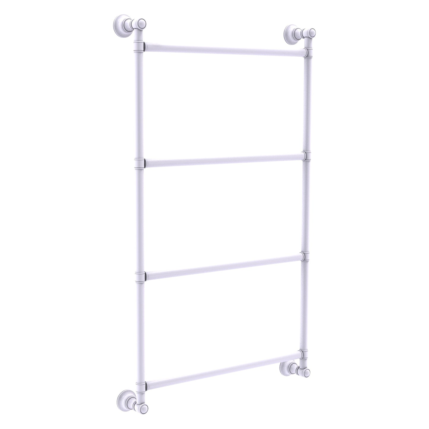 Allied Brass Carolina 36" x 3.3" Matte White Solid Brass 4-Tier Ladder Towel Bar