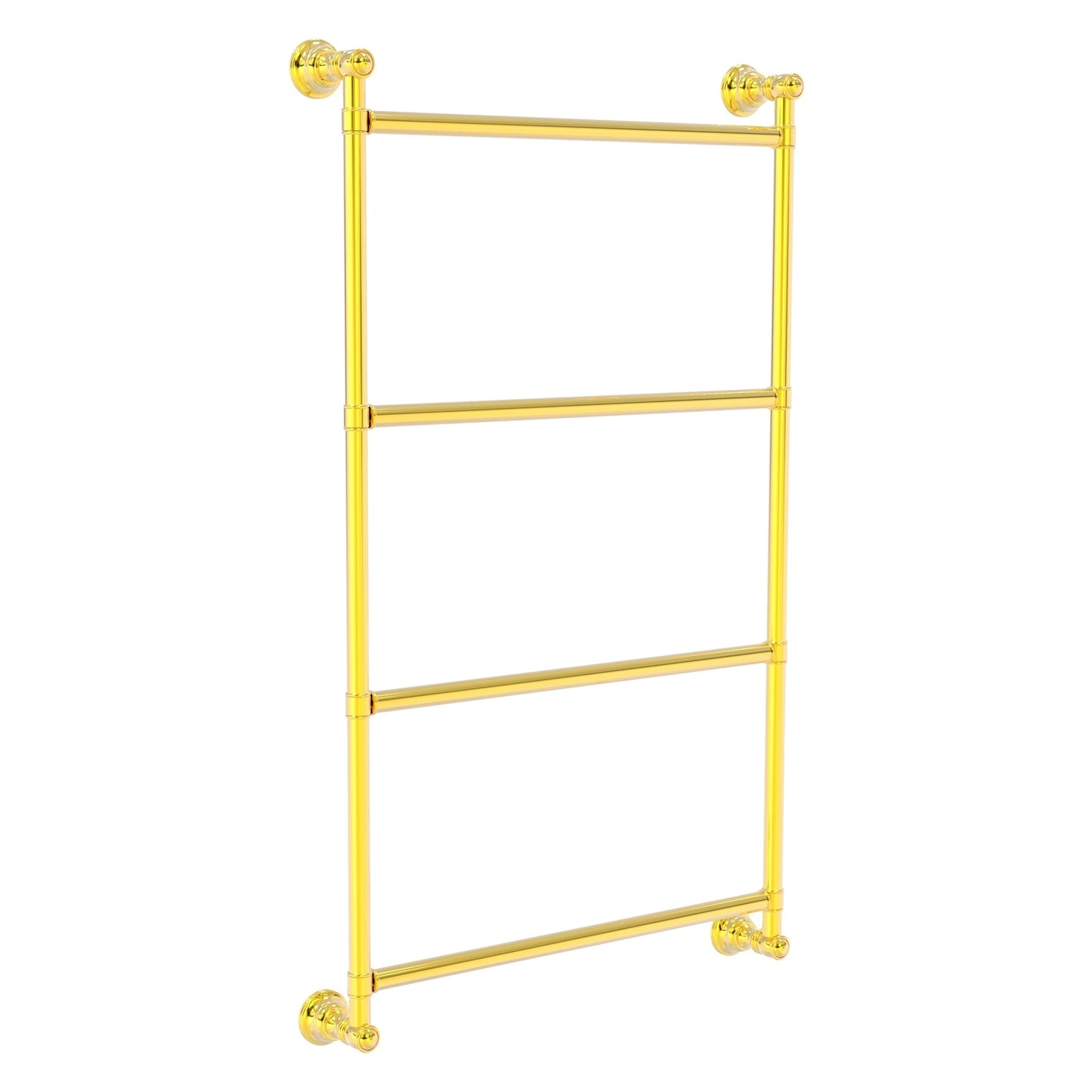 Allied Brass Carolina 36" x 3.3" Polished Brass Solid Brass 4-Tier Ladder Towel Bar