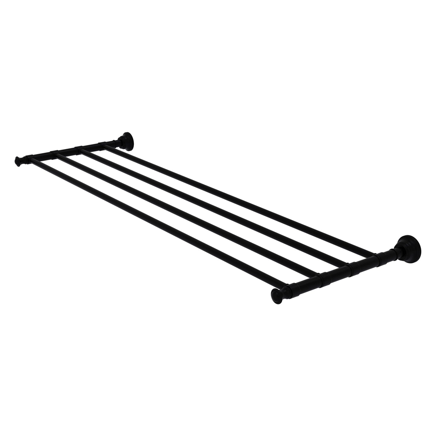 Allied Brass Carolina 38" x 12.7" Matte Black Solid Brass Towel Shelf