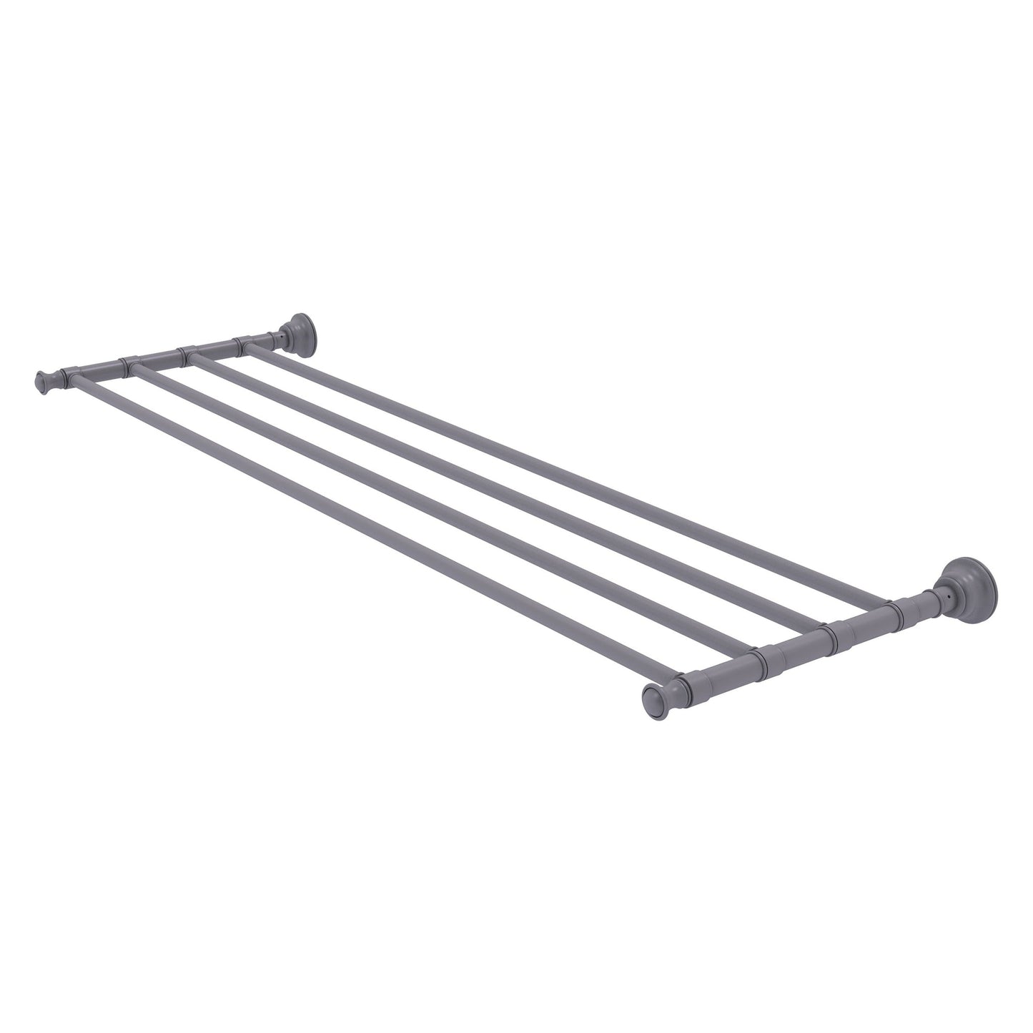 Allied Brass Carolina 38" x 12.7" Matte Gray Solid Brass Towel Shelf