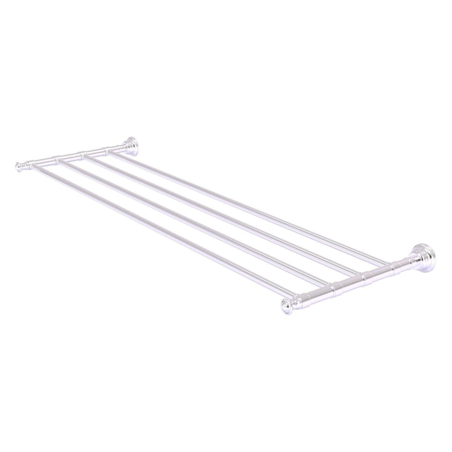 Allied Brass Carolina 38" x 12.7" Satin Chrome Solid Brass Towel Shelf