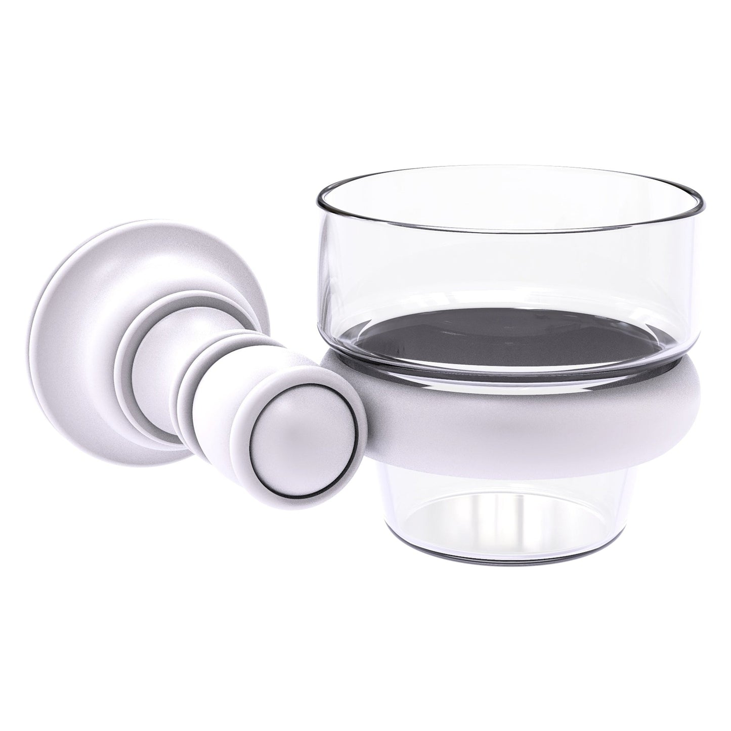 Allied Brass Carolina 4.3" x 4" Matte White Solid Brass Wall-Mounted Votive Candle Holder
