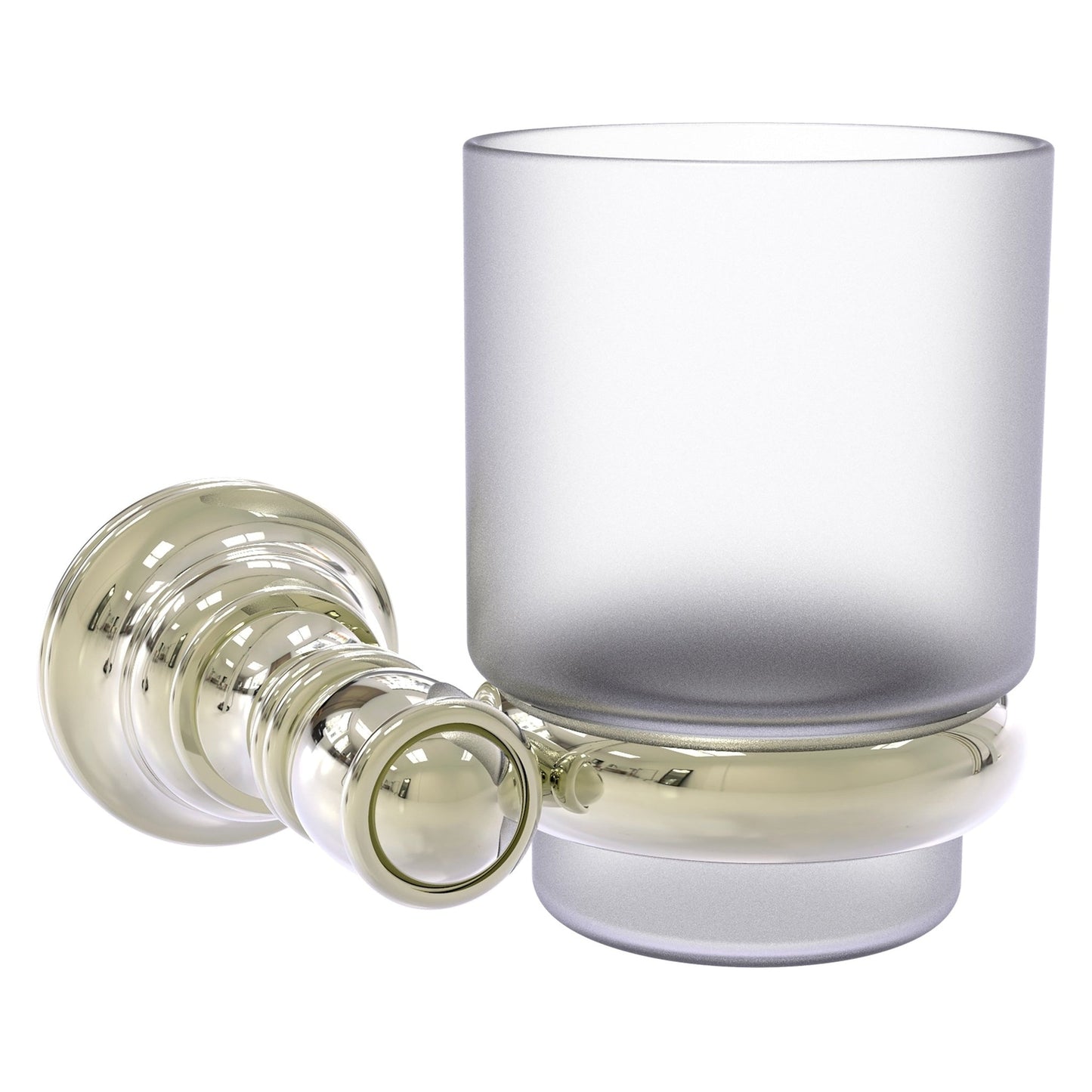 Allied Brass Carolina 4.3" x 4" Polished Nickel Solid Brass Wall-Mounted Tumbler Holder