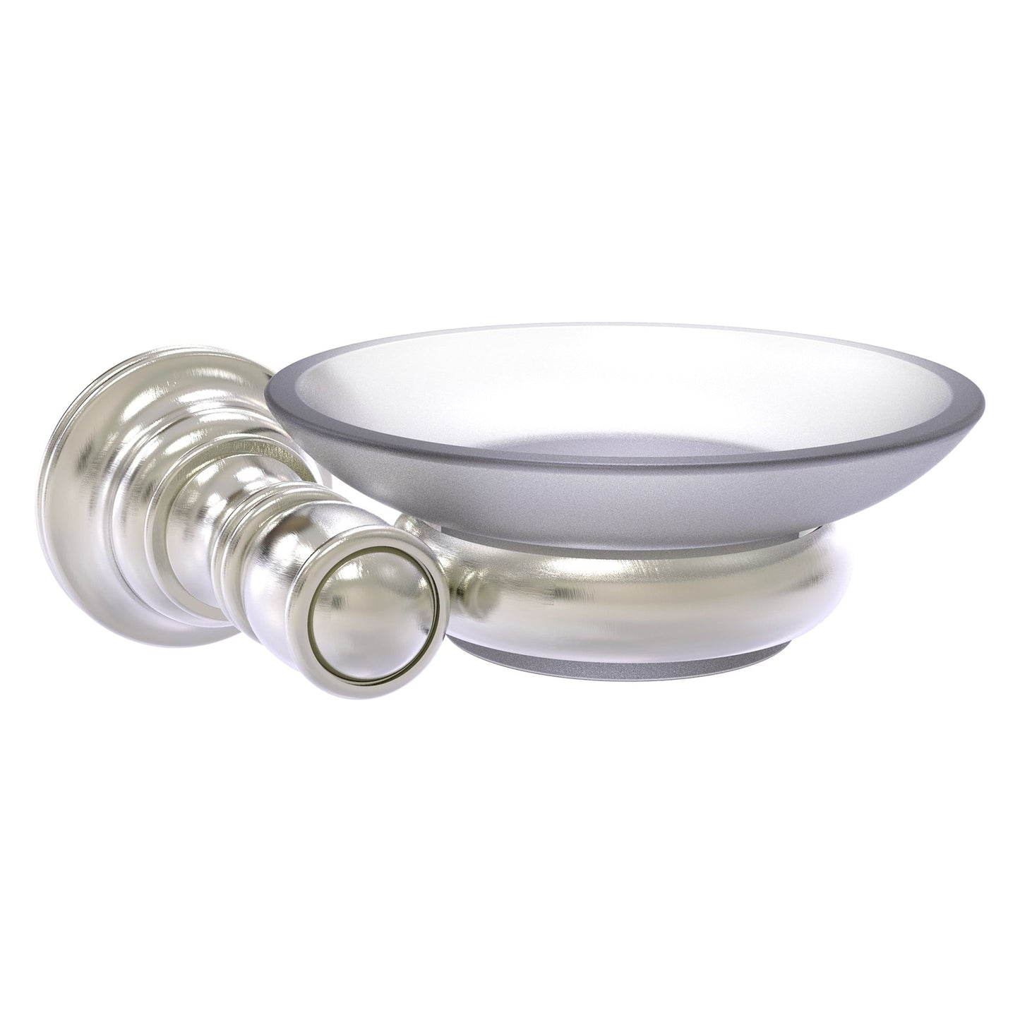 Allied Brass Carolina 5" x 4.6" Satin Nickel Solid Brass Wall-Mounted Soap Dish