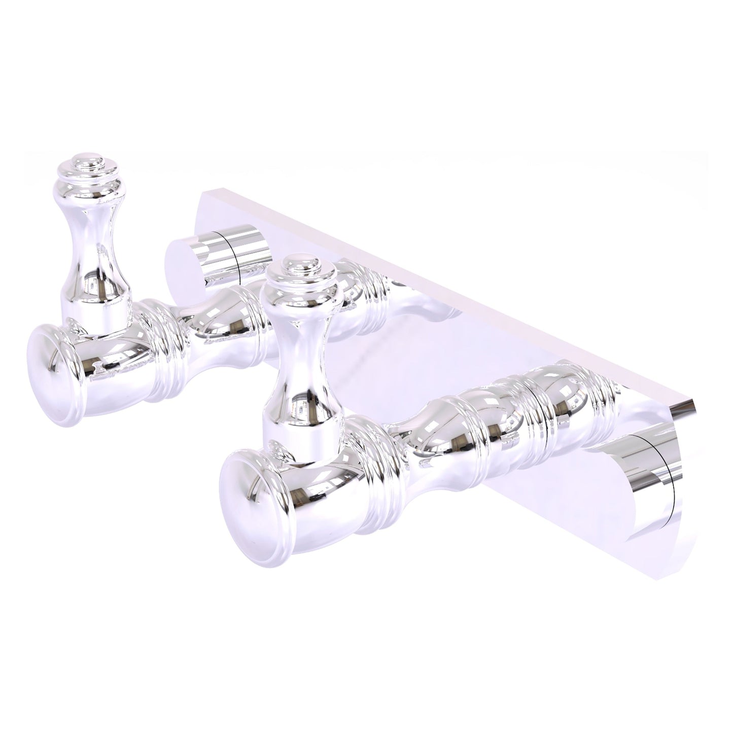 Allied Brass Carolina 5.5" x 2.4" Polished Chrome Solid Brass 2-Position Multi Hook
