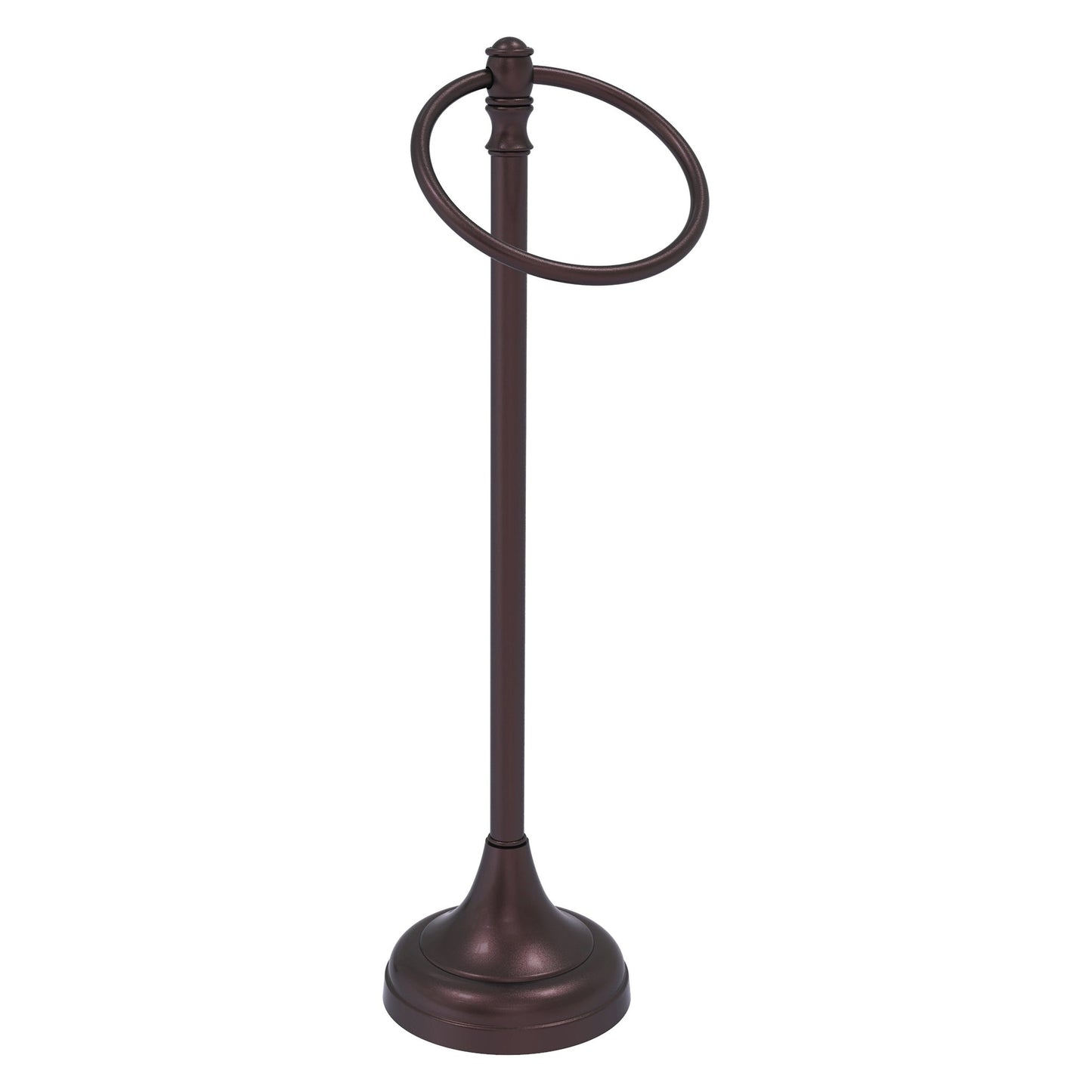 Allied Brass Carolina 5.5" x 7.5" Antique Bronze Solid Brass Towel Ring Stand