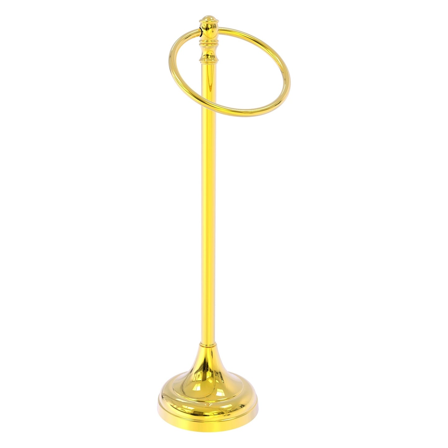 Allied Brass Carolina 5.5" x 7.5" Polished Brass Solid Brass Towel Ring Stand