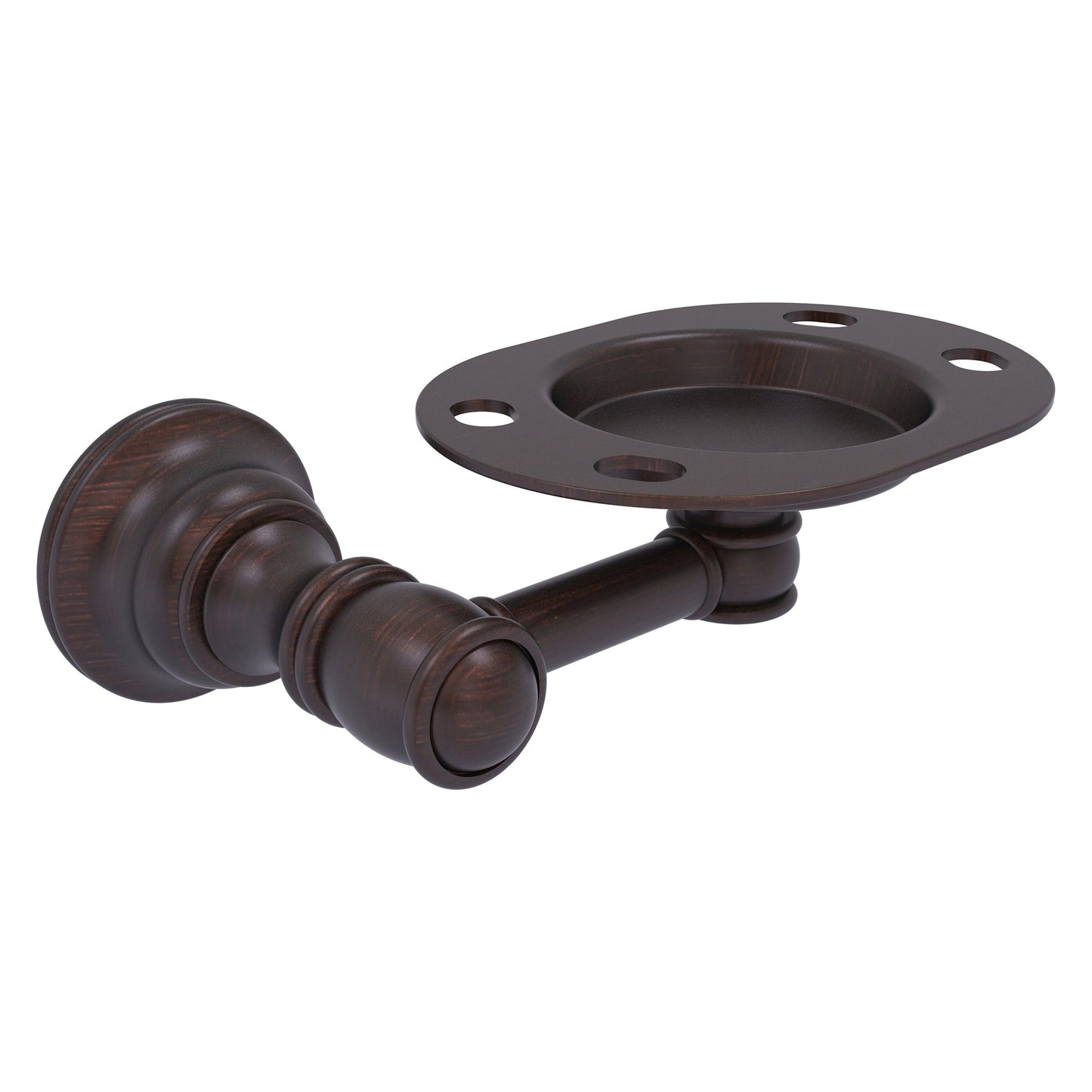 Allied Brass Carolina 5.7" x 4.4" Venetian Bronze Solid Brass Tumbler and Toothbrush Holder