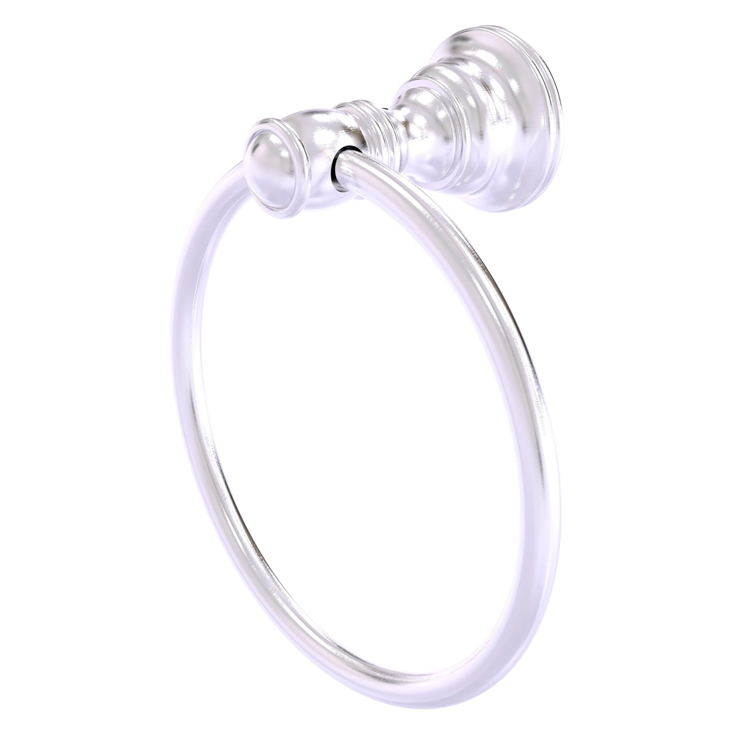 Allied Brass Carolina 6" x 3.285" Satin Chrome Solid Brass Towel Ring
