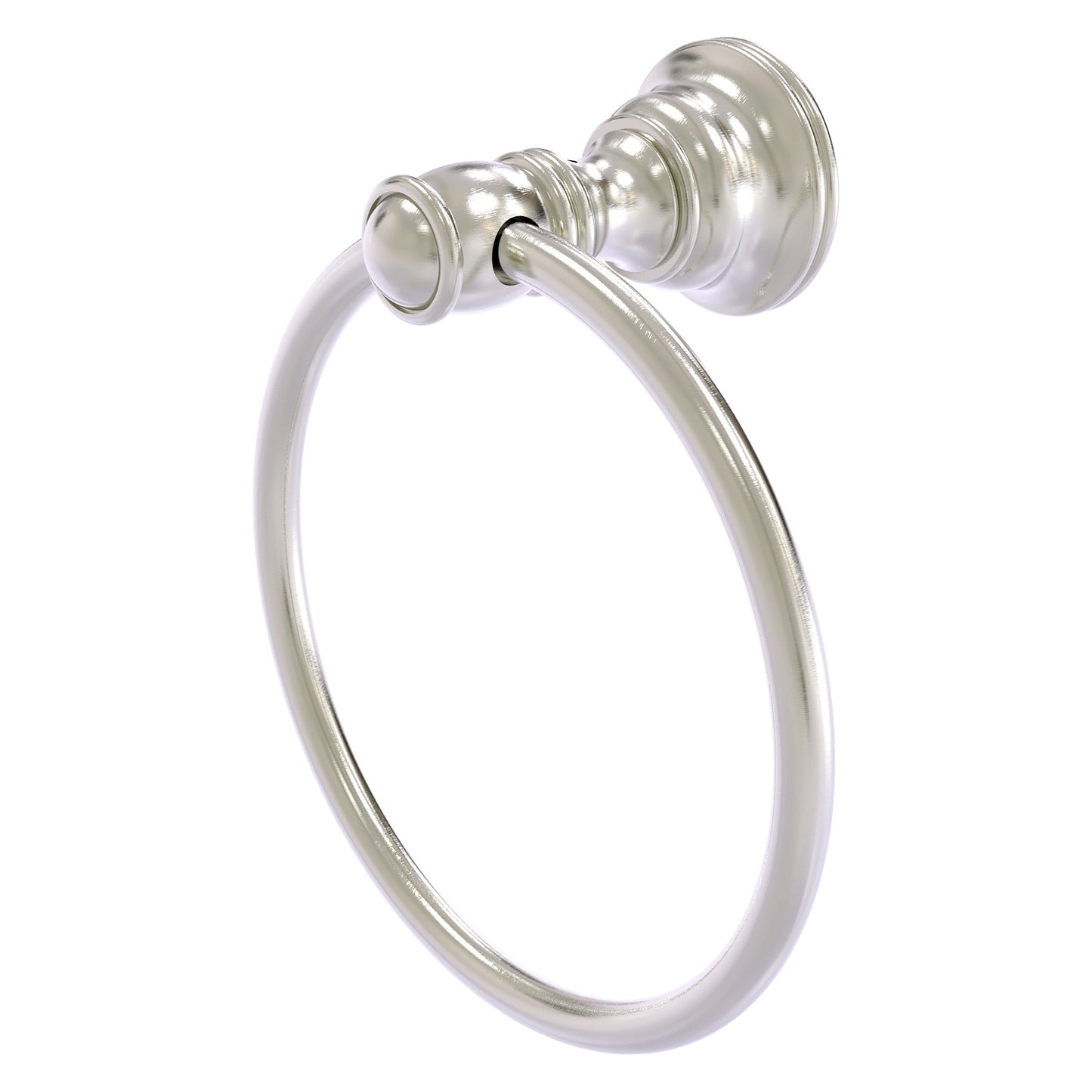 Allied Brass Carolina 6" x 3.285" Satin Nickel Solid Brass Towel Ring