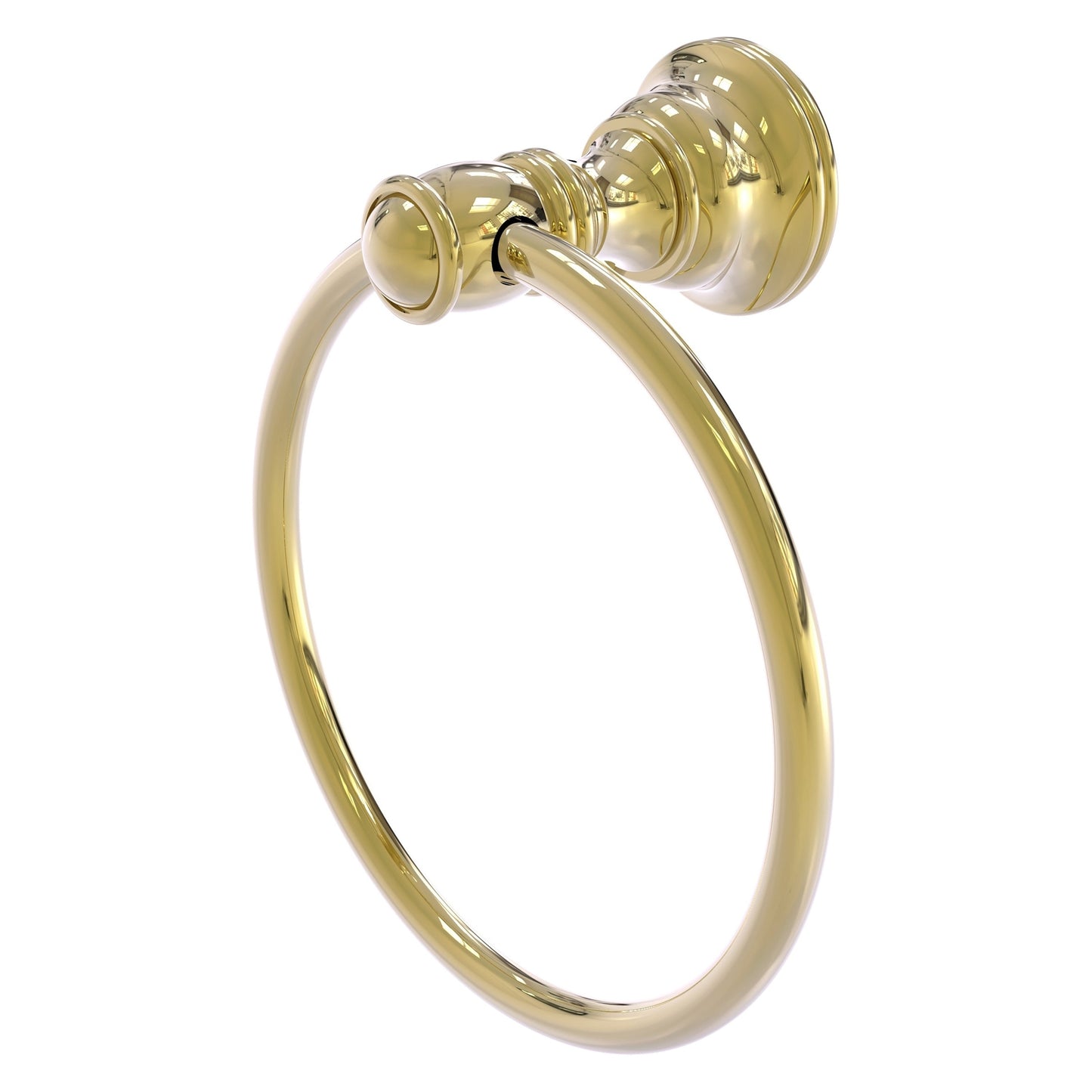 Allied Brass Carolina 6" x 3.285" Unlacquered Brass Solid Brass Towel Ring