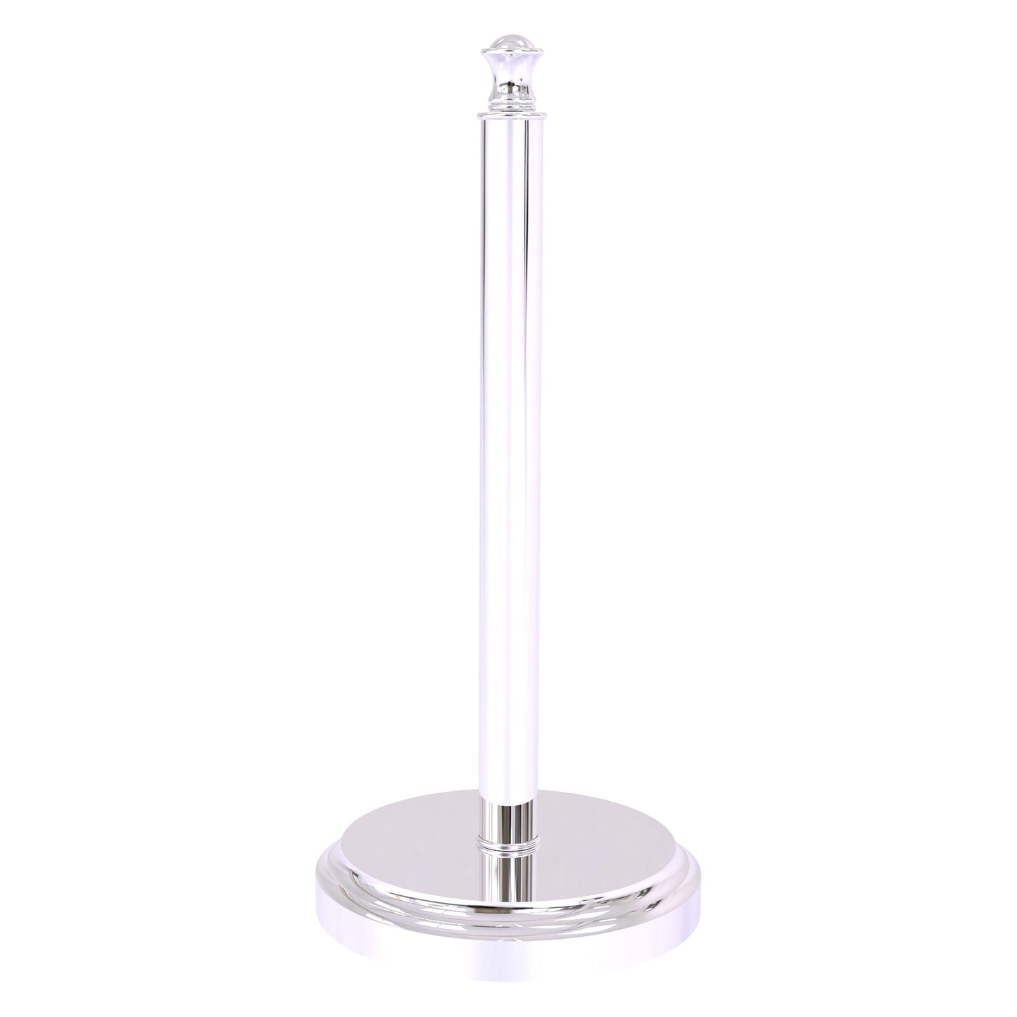 Allied Brass Carolina 6.5" x 6.5" Polished Chrome Solid Brass Countertop Paper Towel Stand